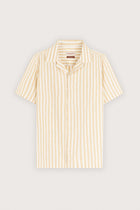 Mustard Striped Short-Sleeve Shirt - De Backers - 1