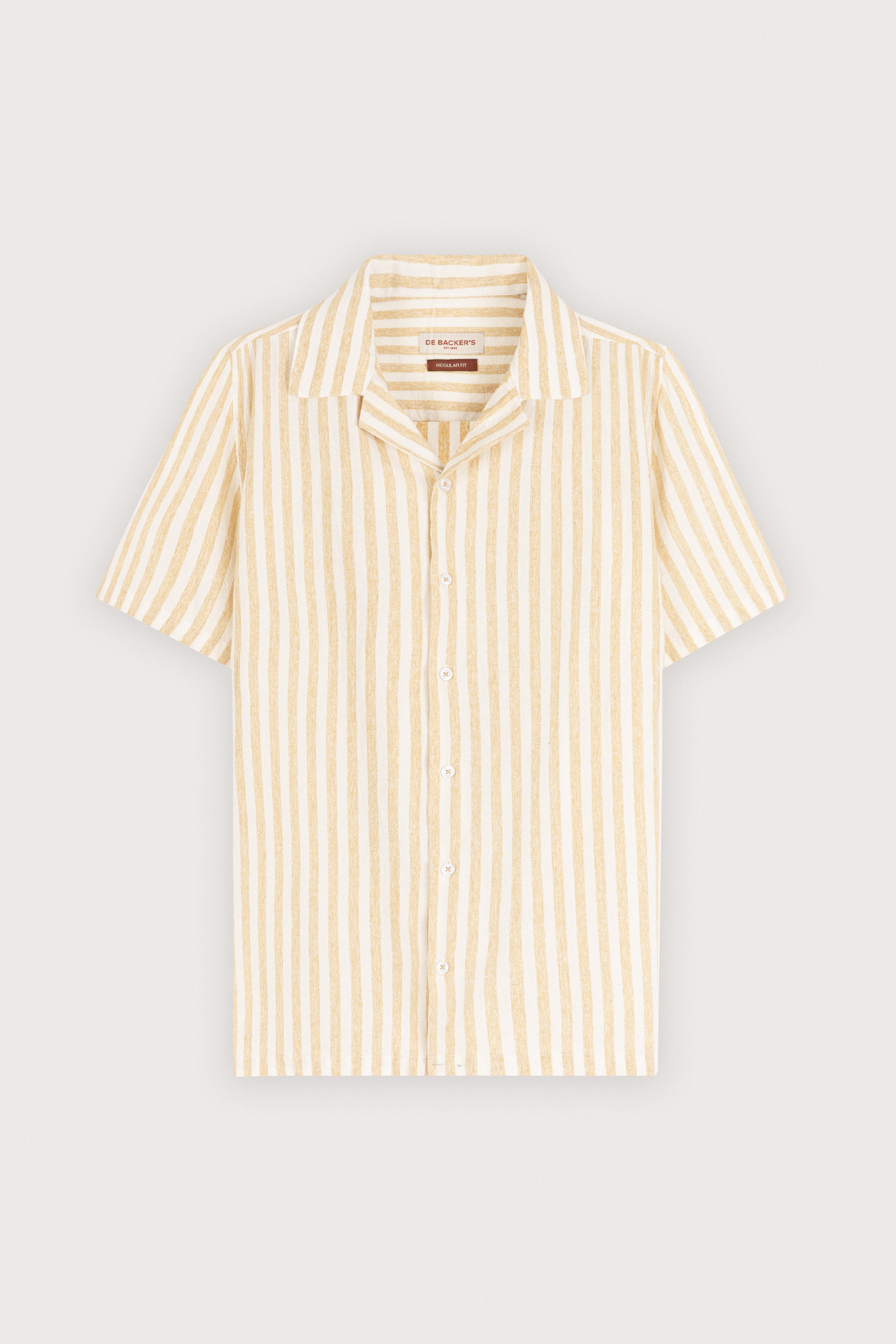 Mustard Striped Short-Sleeve Shirt