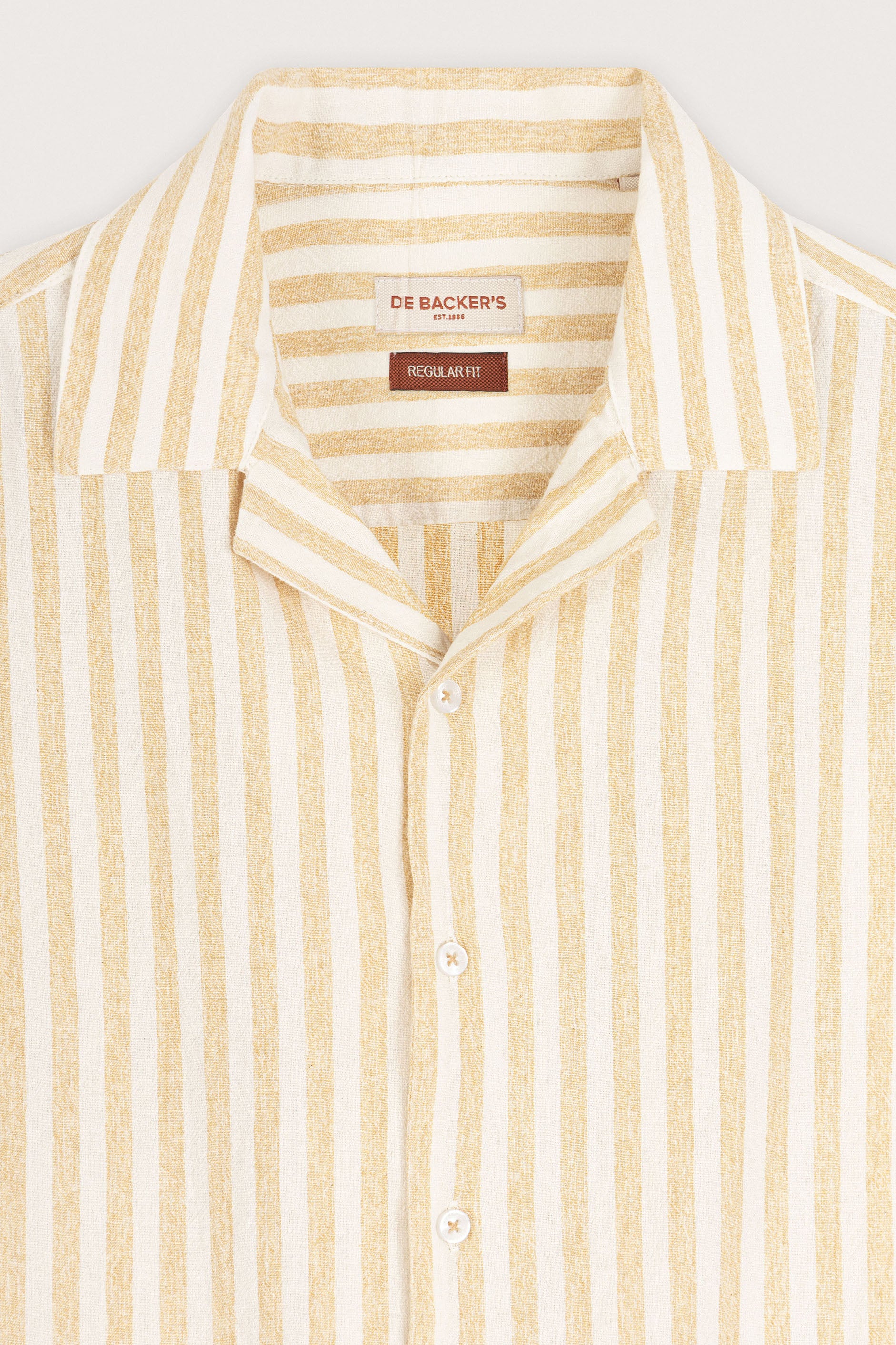 Mustard Striped Short-Sleeve Shirt