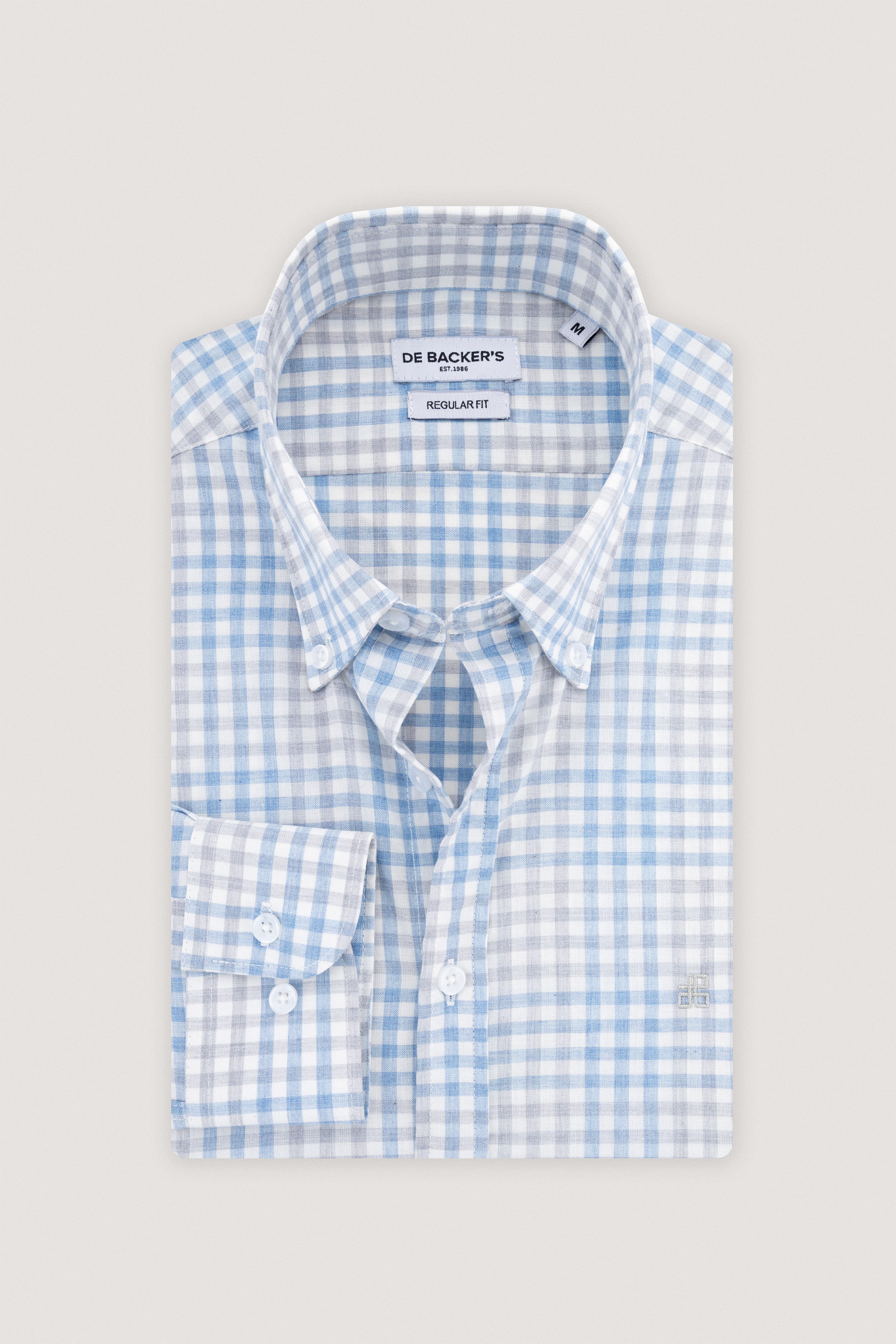 Light Blue Checked Casual Shirt