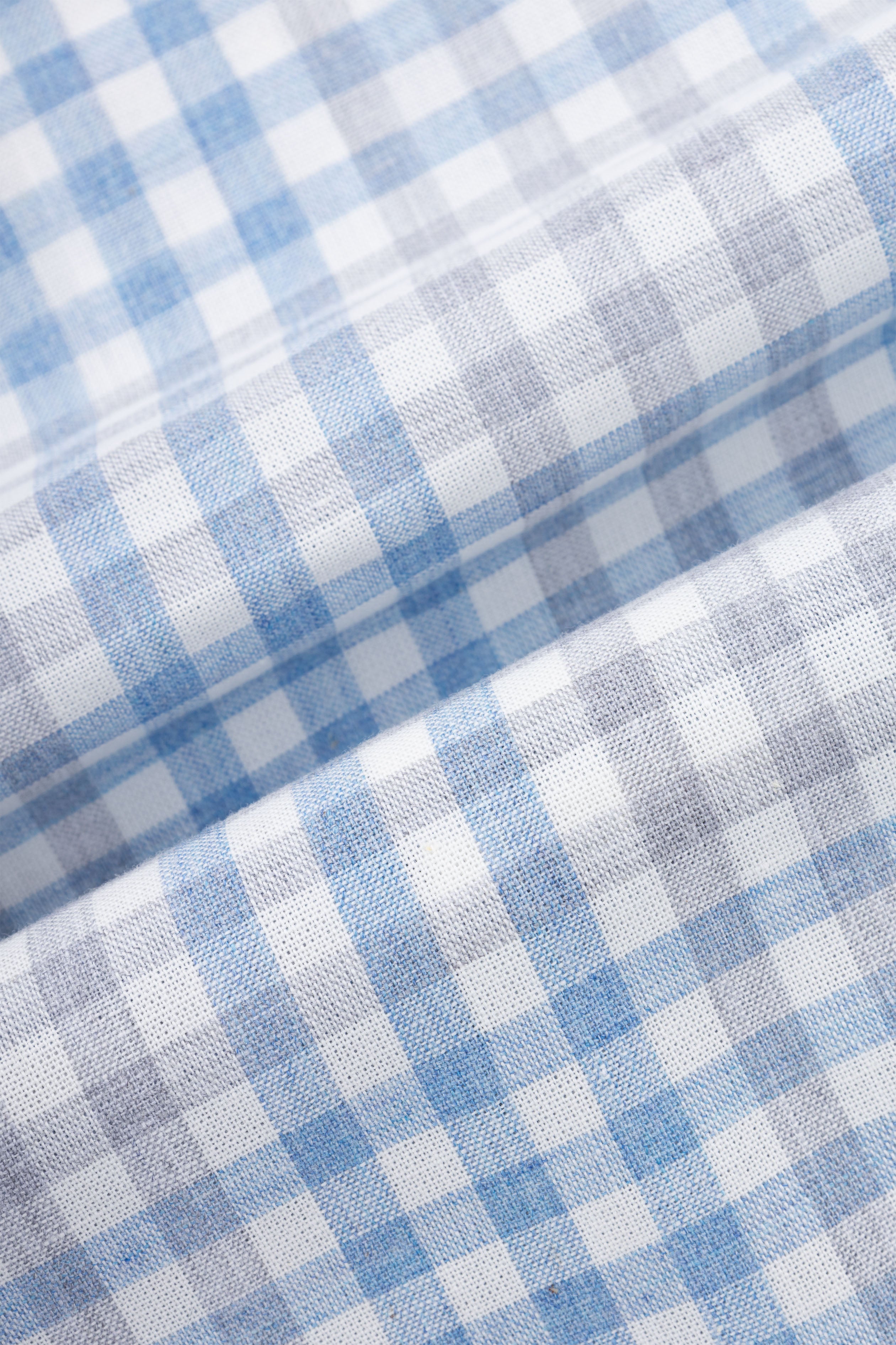 Light Blue Checked Casual Shirt