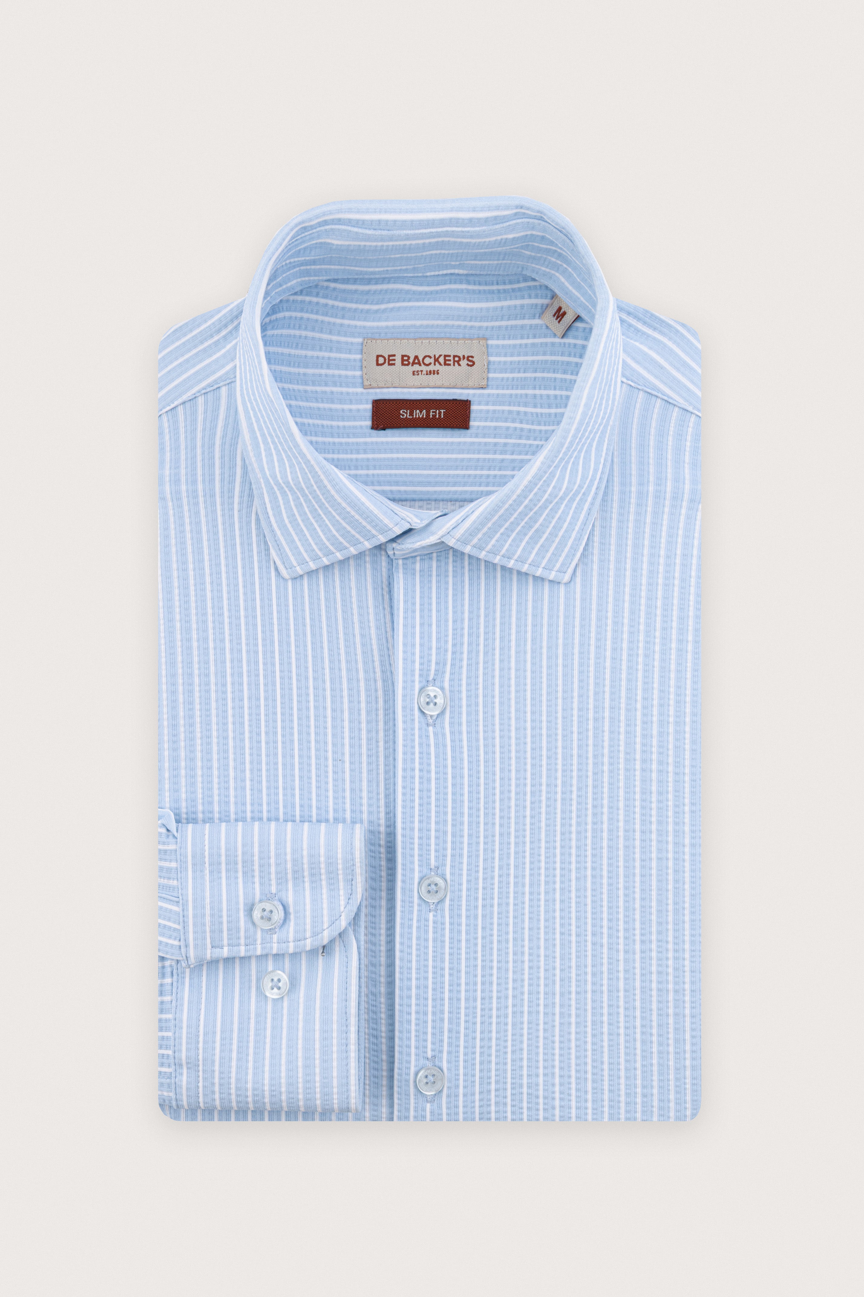 Light Blue Striped Casual Shirt