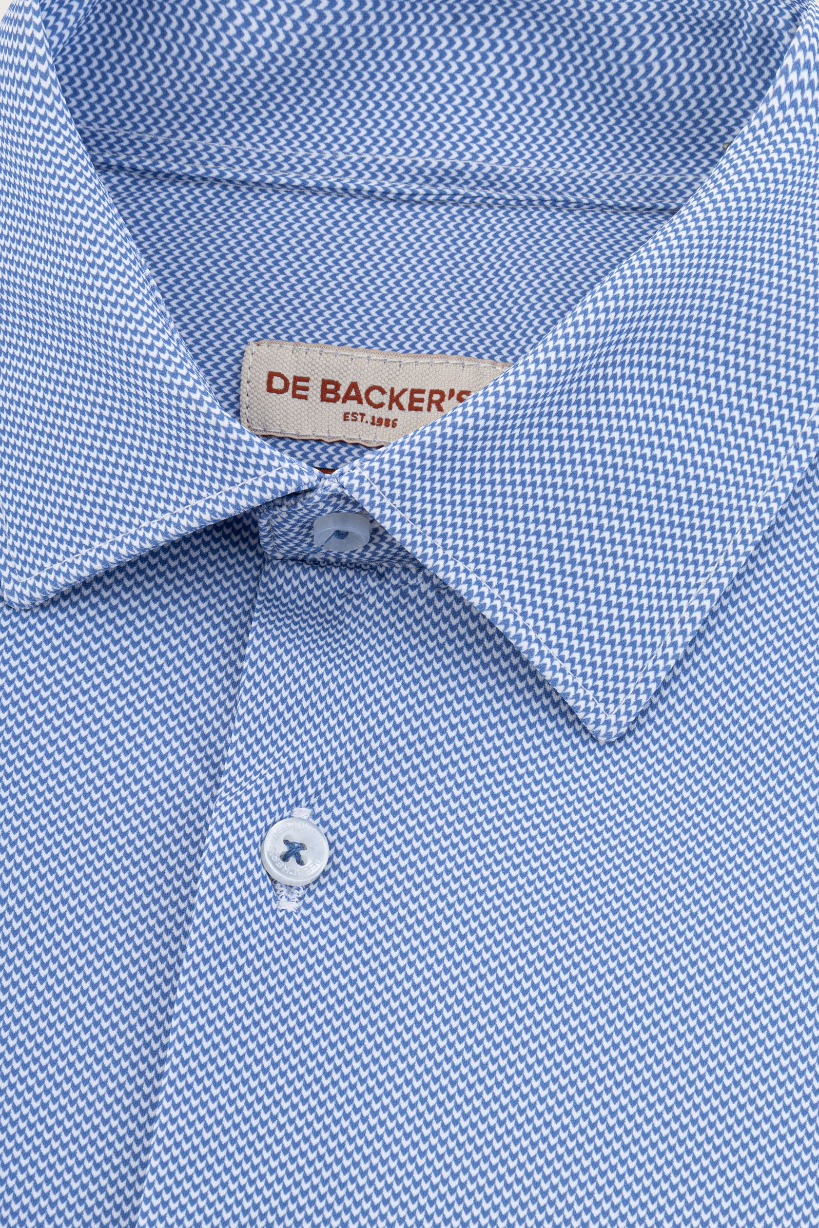 Blue Patterned Casual Shirt