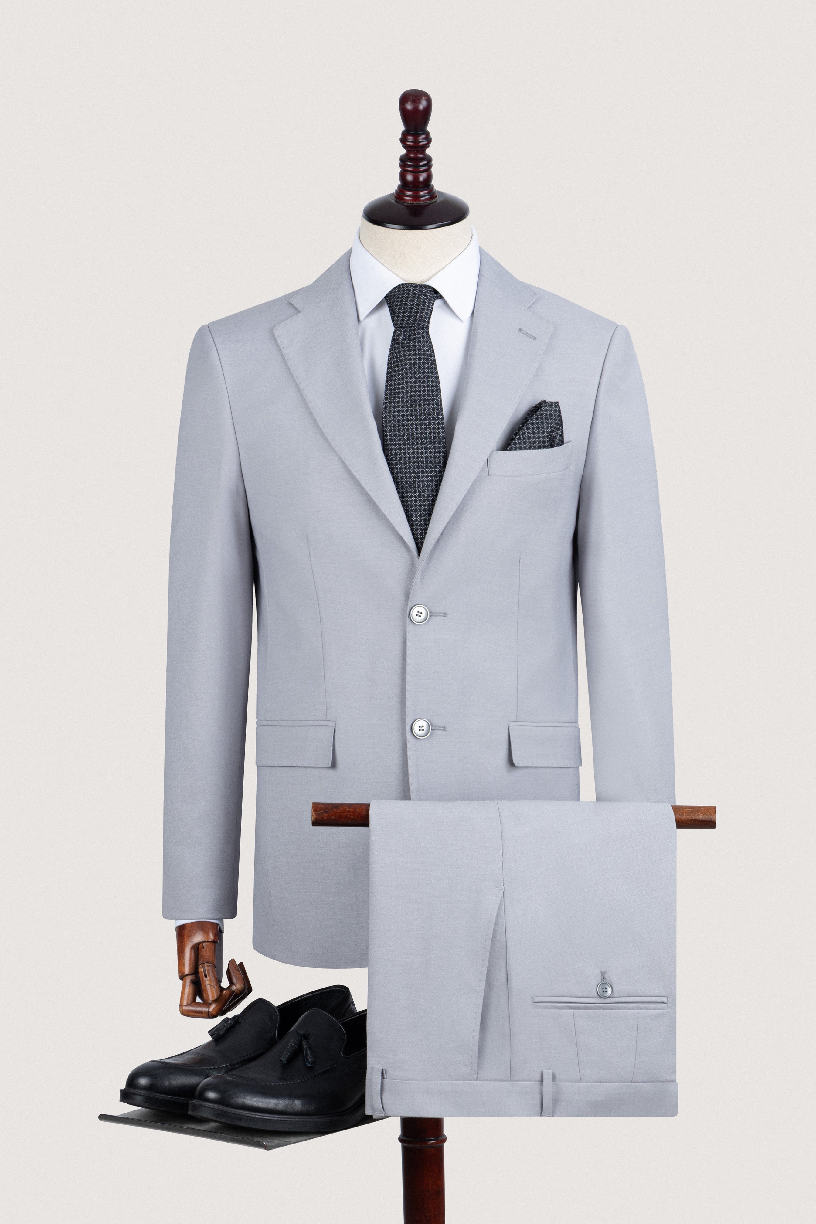 Light Gray Bamboo Classic Suit