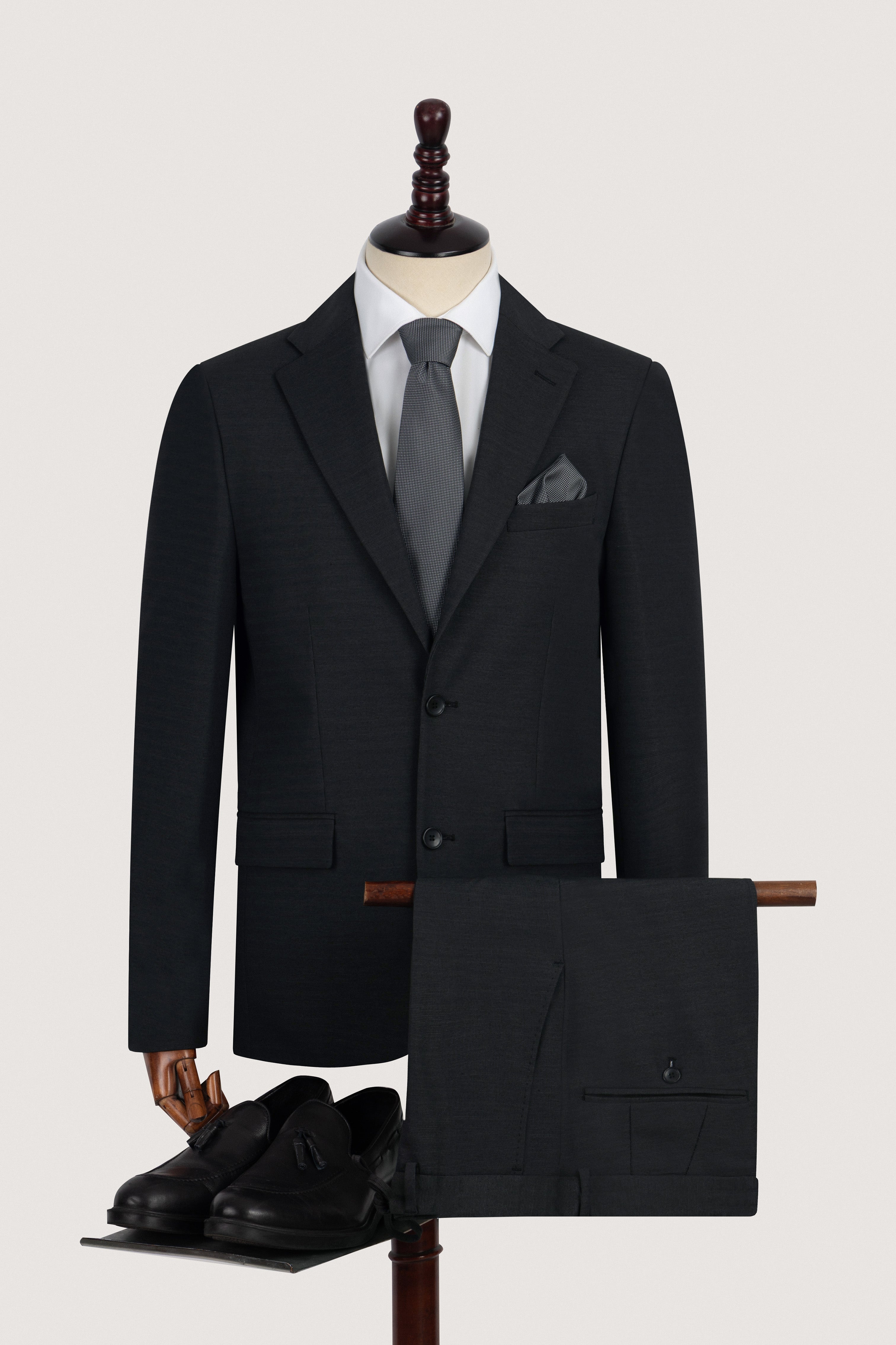 Dark Gray Patterned Classic suit