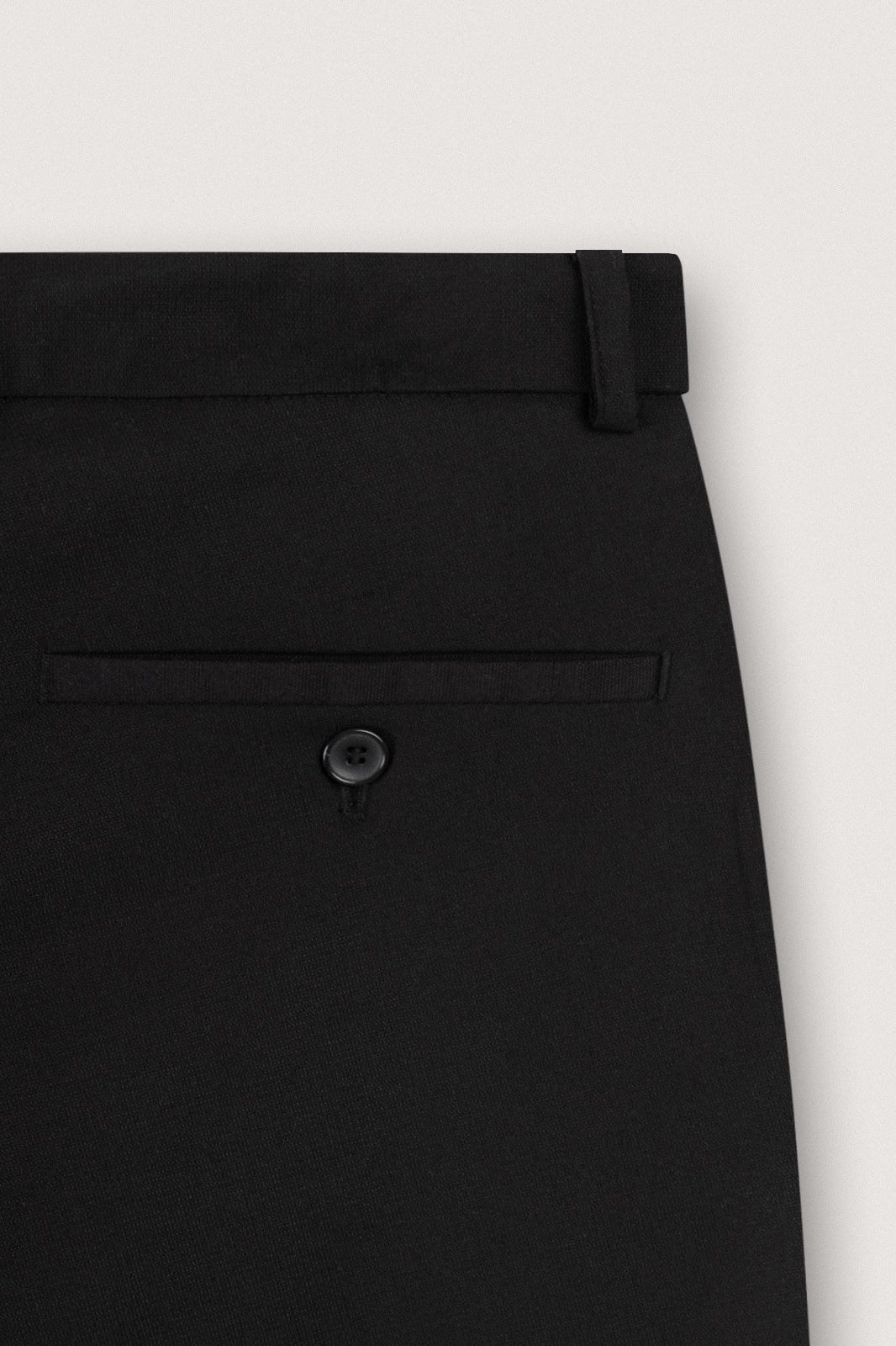 Black Woven Texture Casual Pants