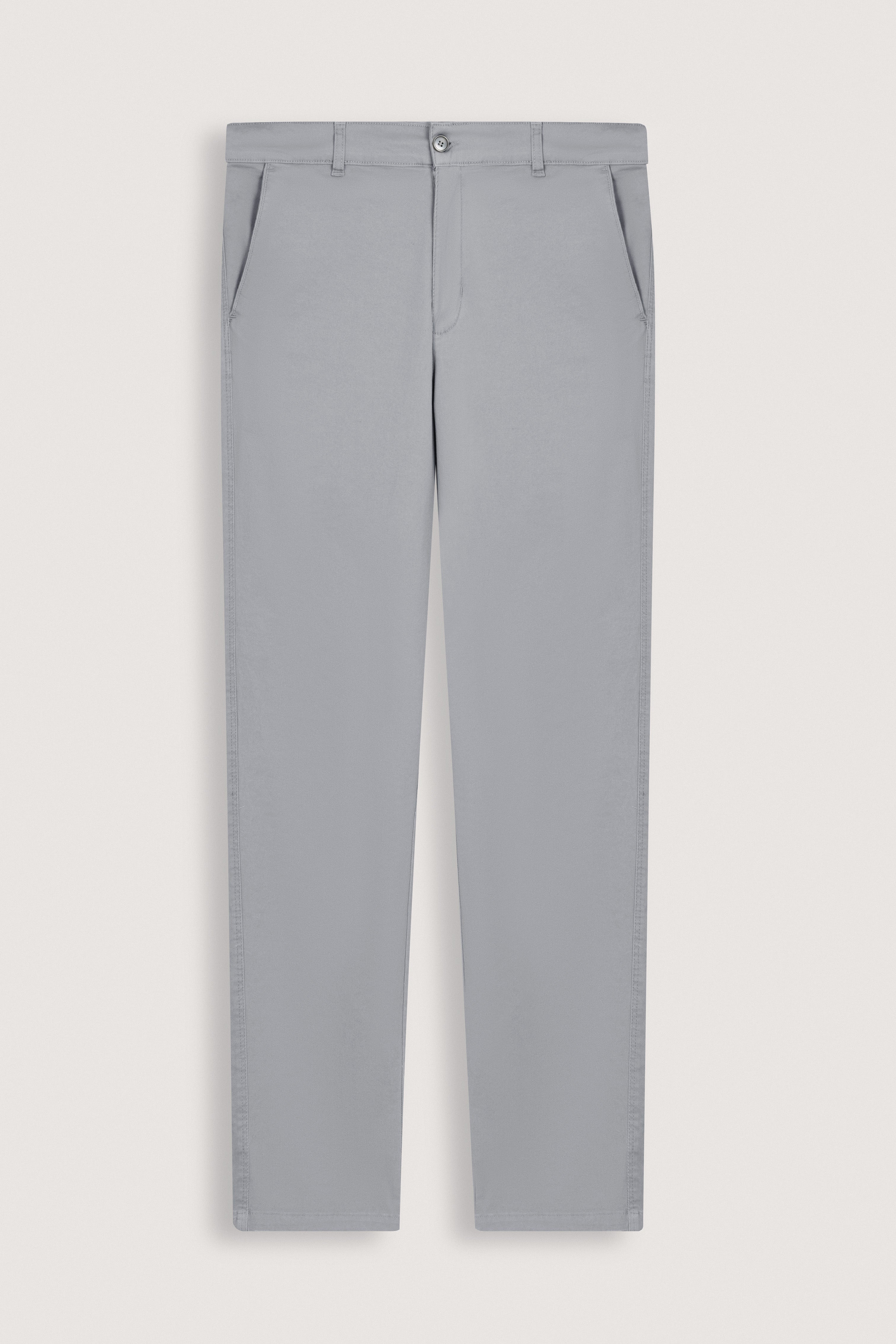 Light Gray Gabardine Chino Pants