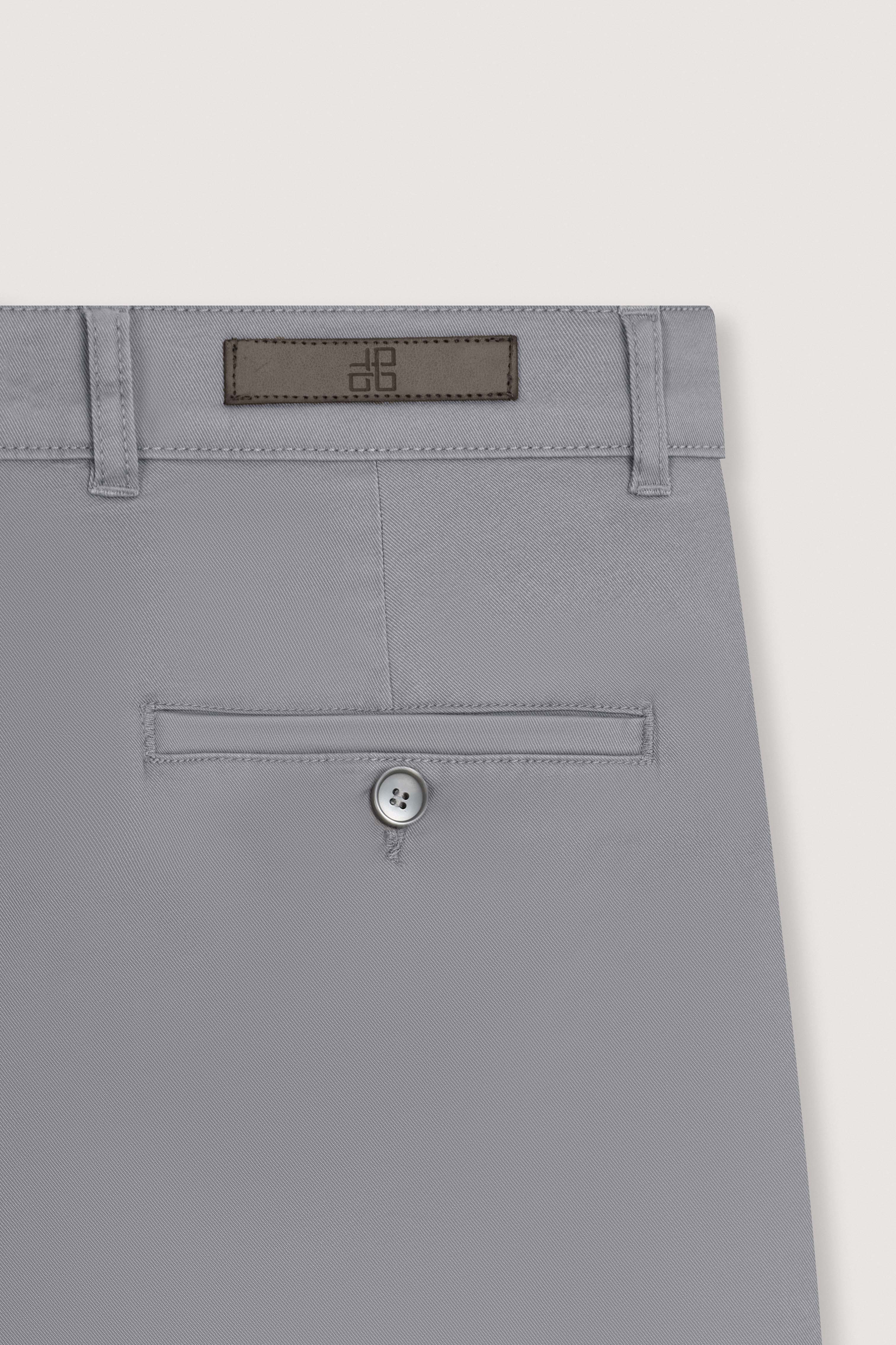 Light Gray Gabardine Chino Pants