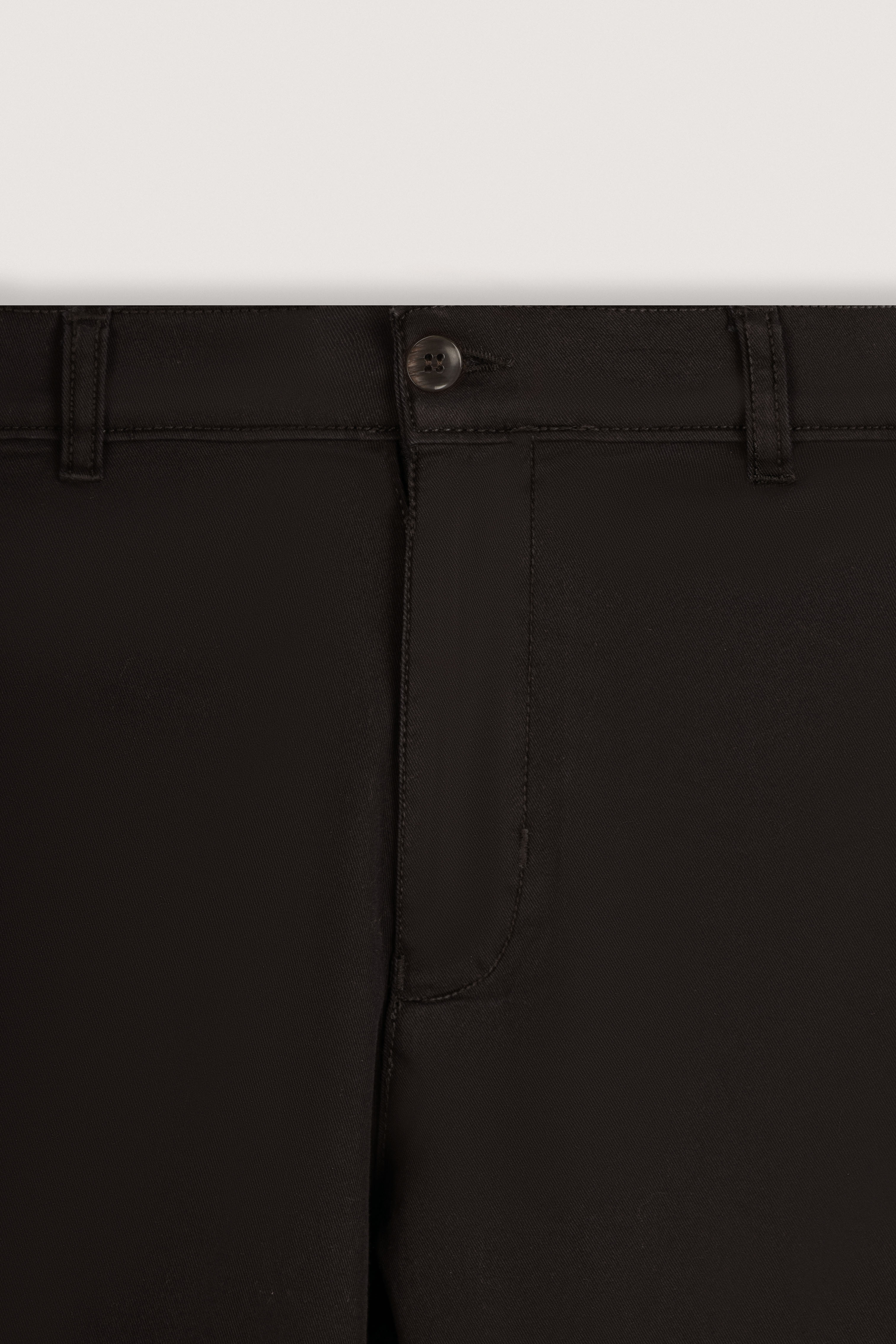 Dark Brown Gabardine Chino Pants