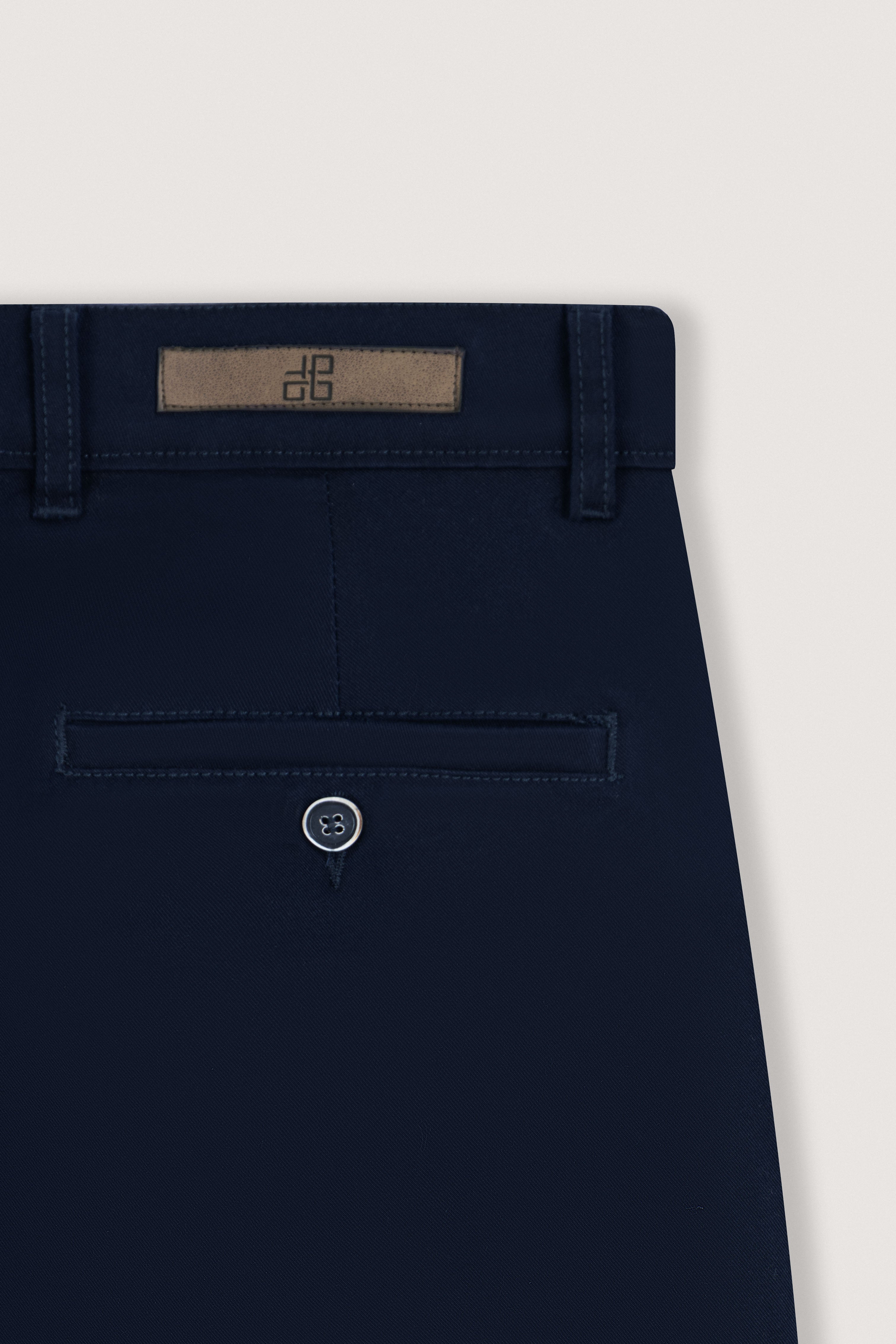 Navy Gabardine Chino Pants