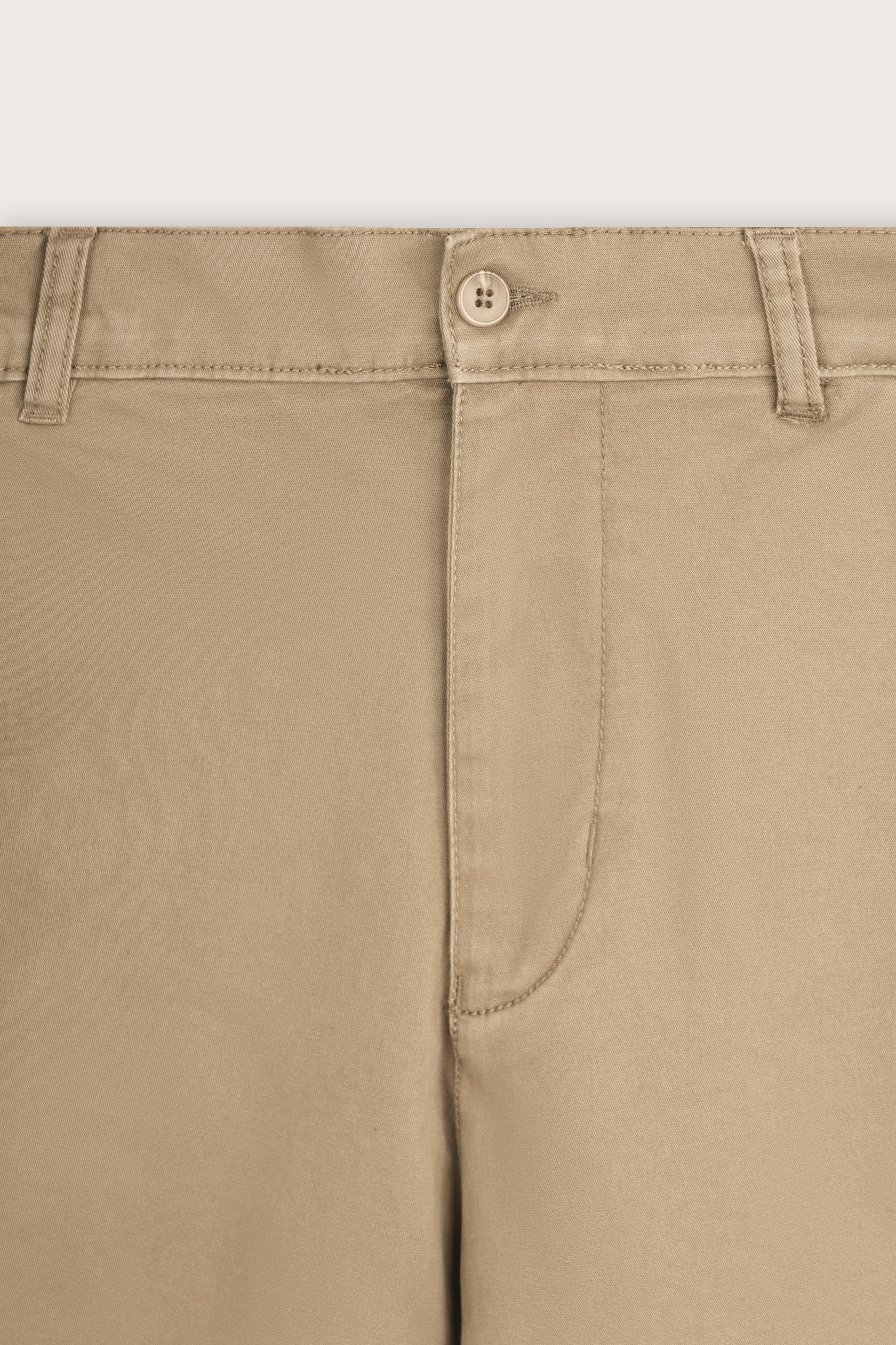 Khaki Gabardine Chino Pants - De Backers - 2