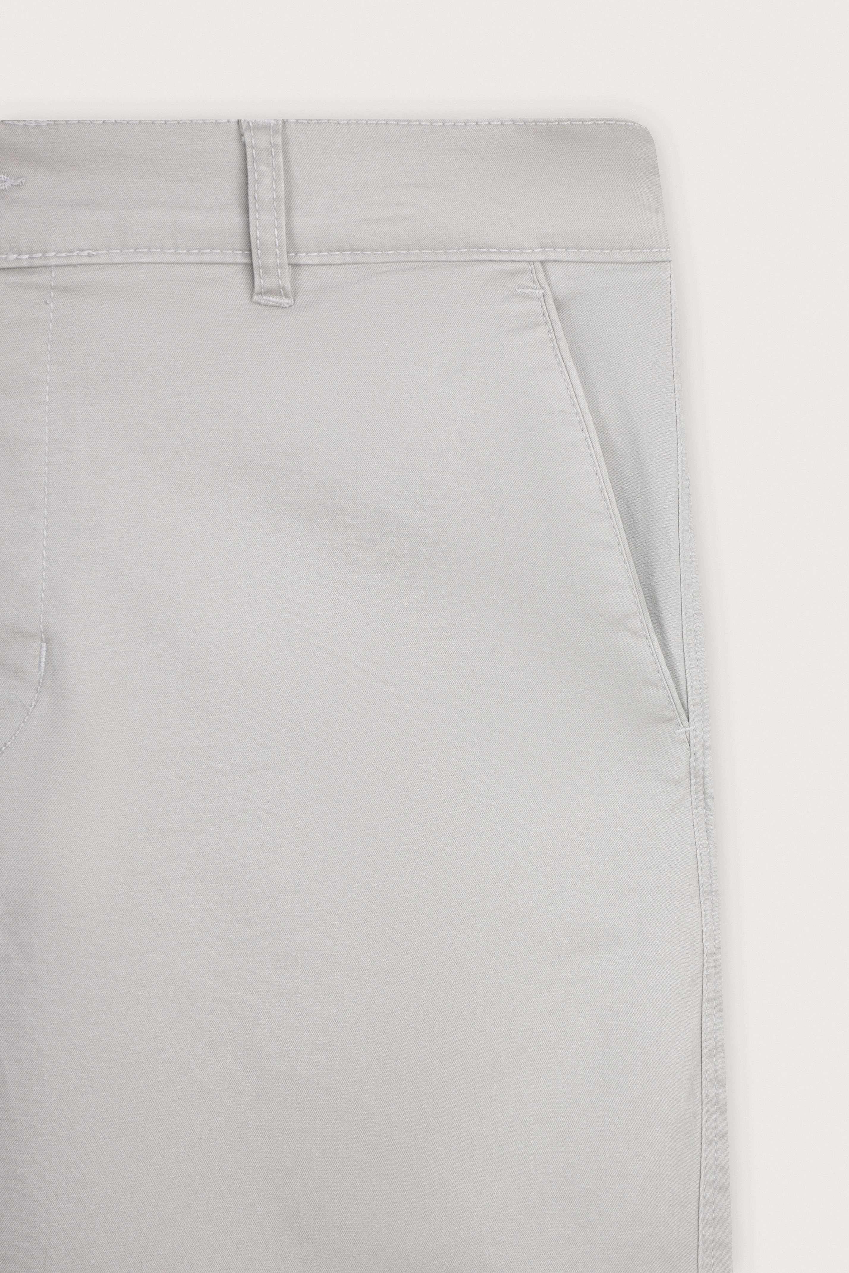 Grey Gabardine Chino Pants - De Backers - 3