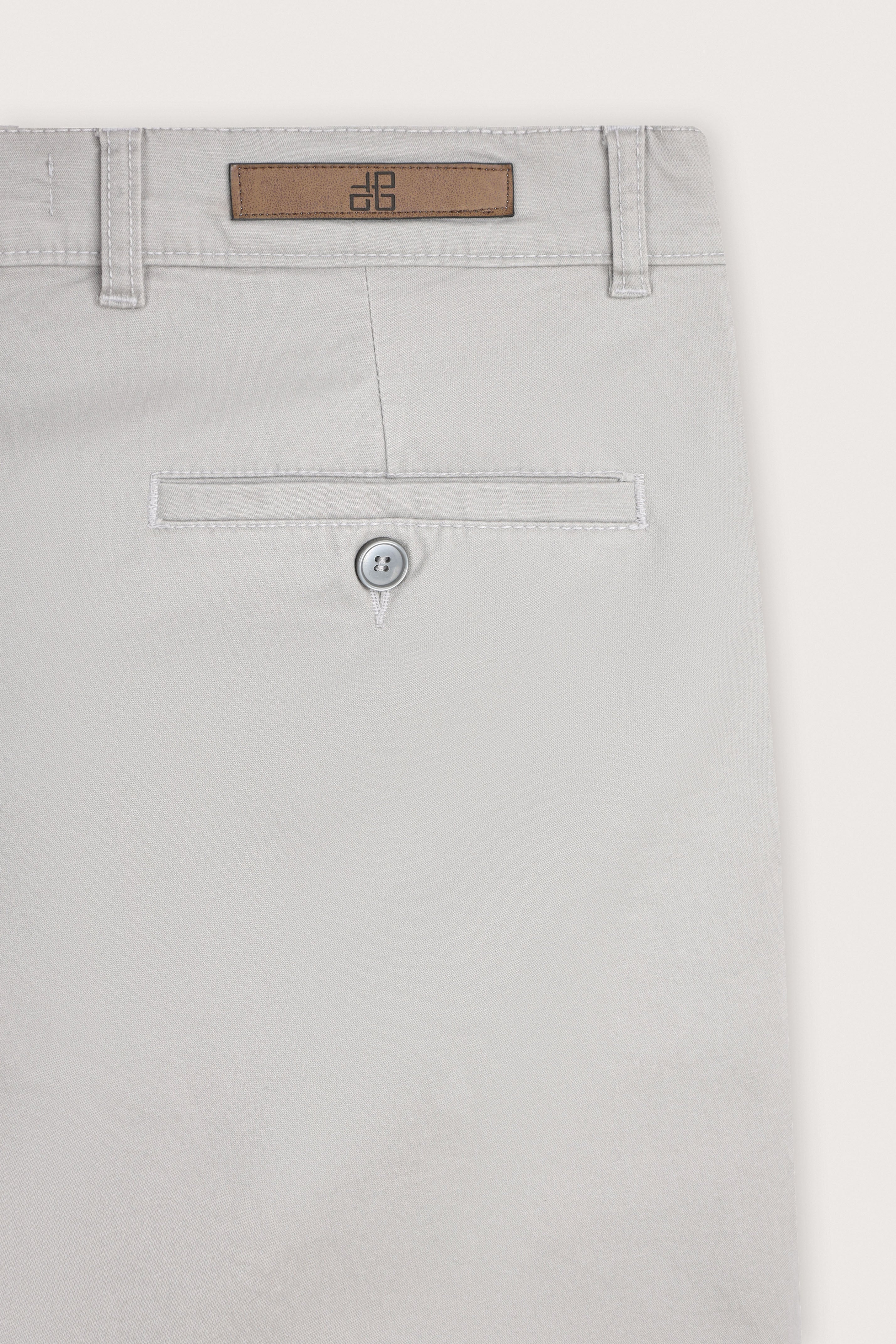 Grey Gabardine Chino Pants - De Backers - 4