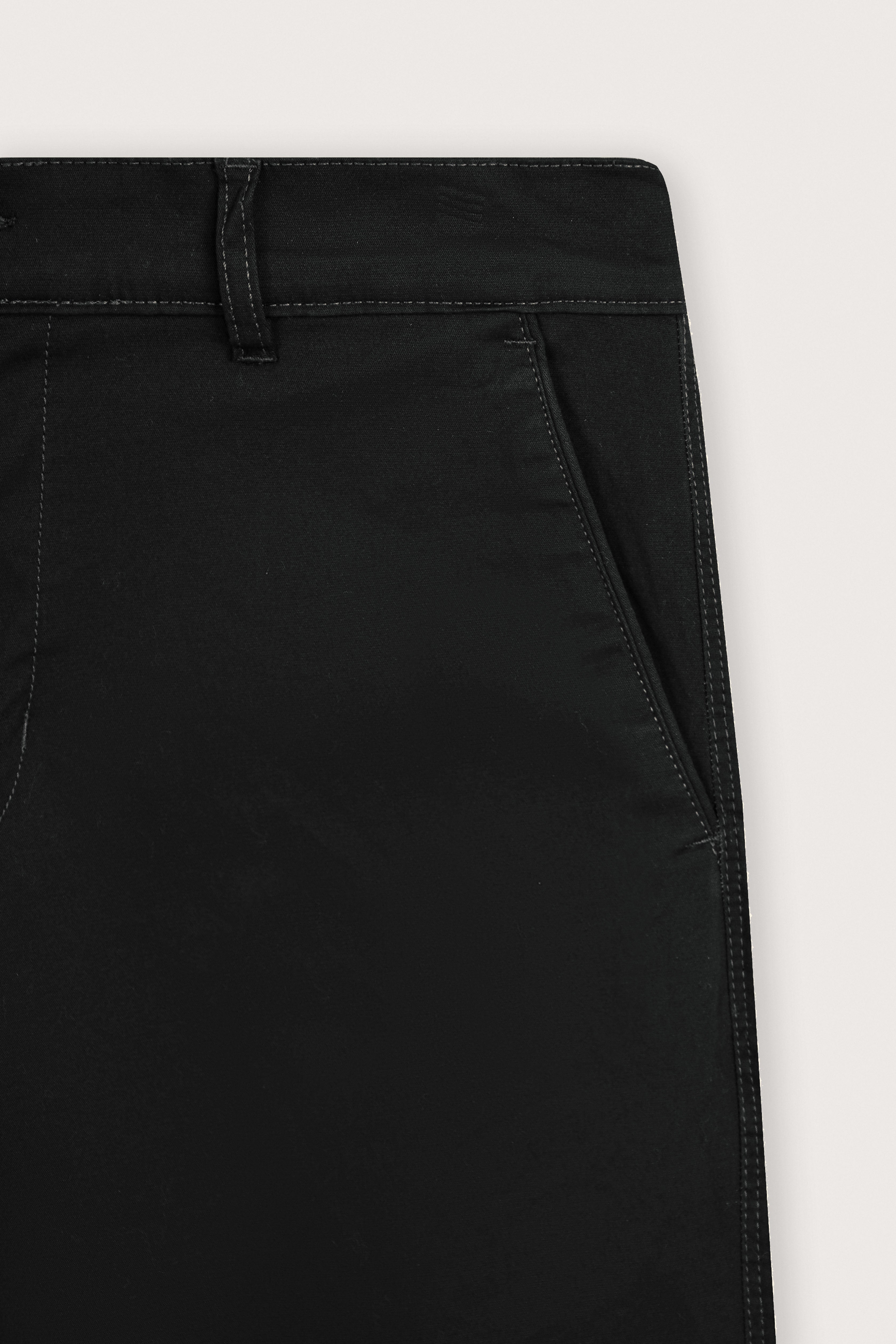 Black Gabardine Chino Pants - De Backers - 3