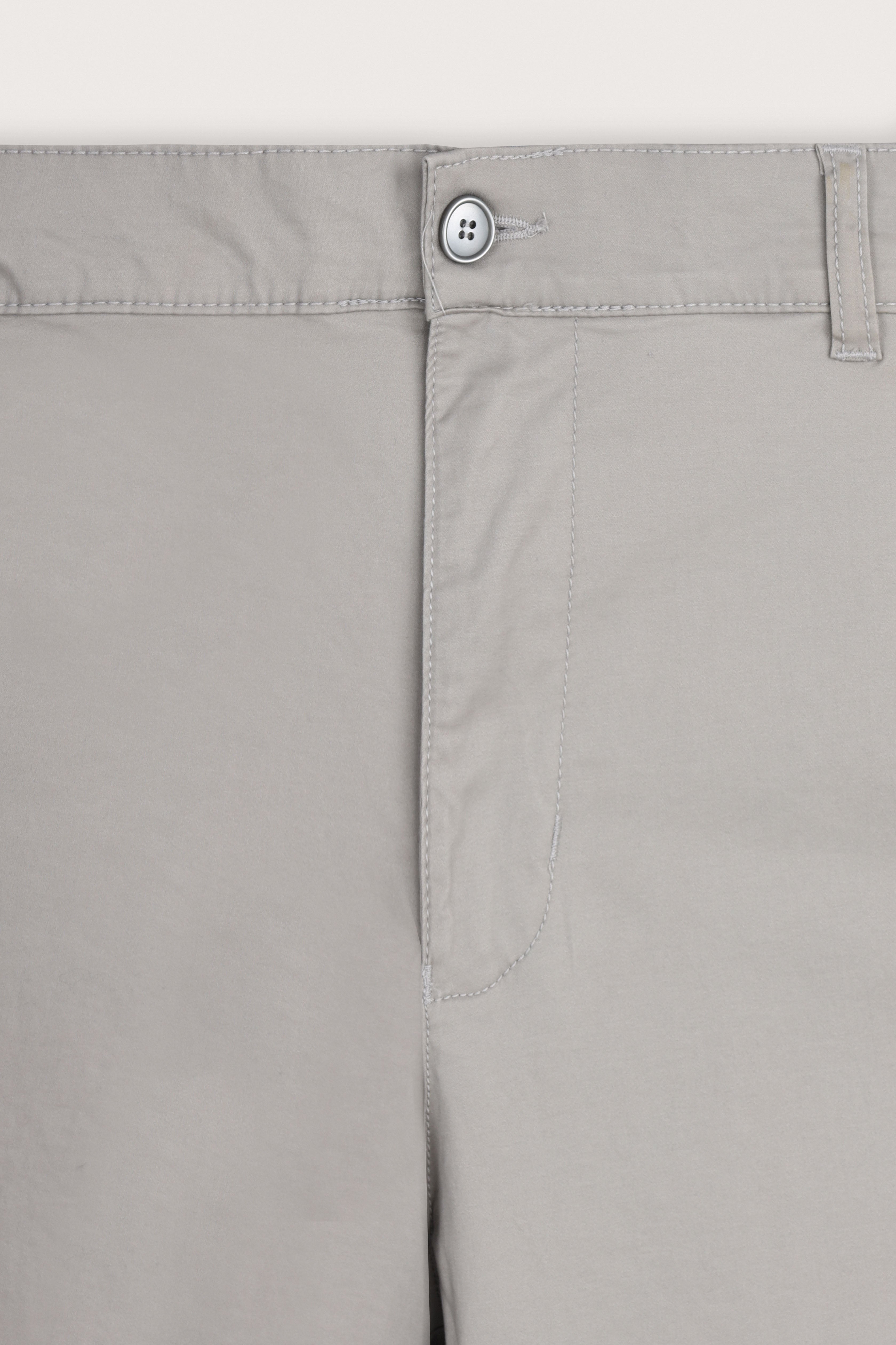 Light Grey Gabardine Chino Pants - De Backers - 2