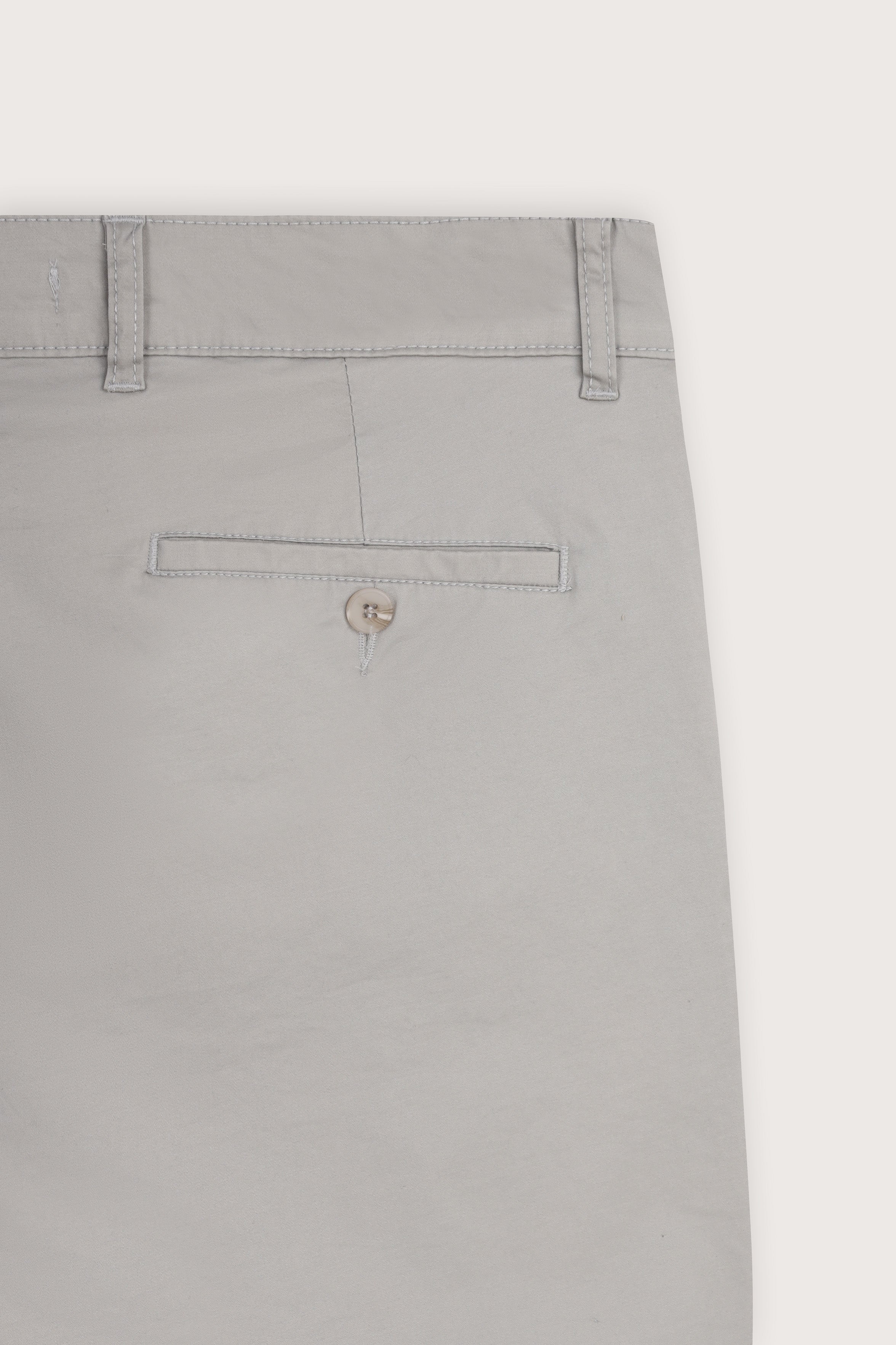 Light Grey Gabardine Chino Pants - De Backers - 4