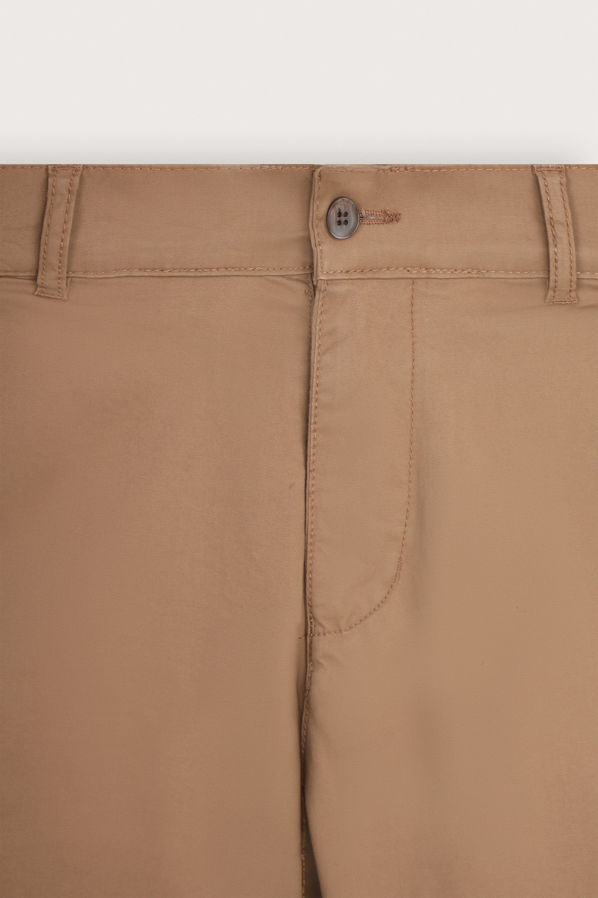 Taupe Gabardine Chino Pants - De Backers - 2