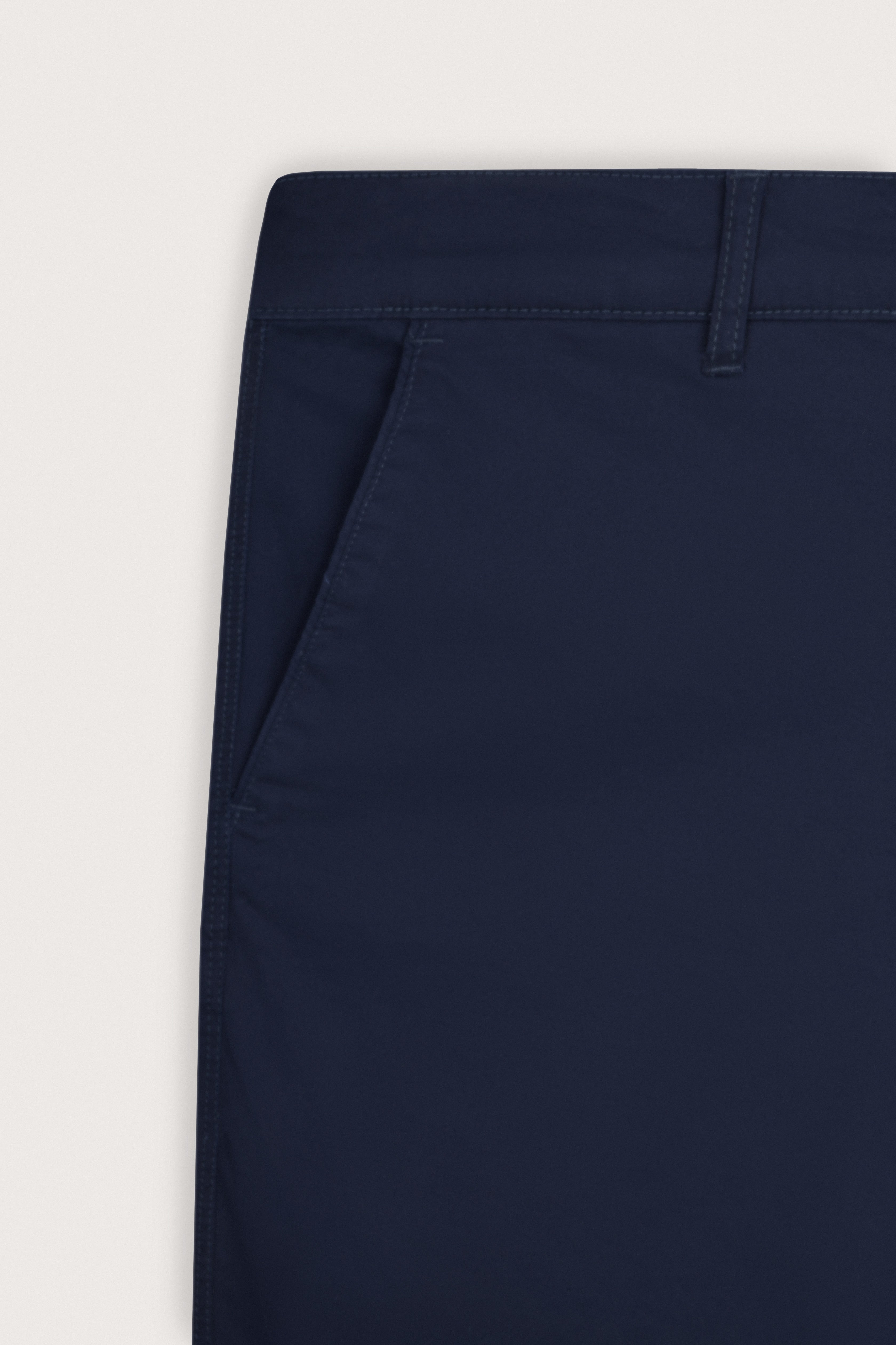 Deep Navy Gabardine Chino Pants - De Backers - 3