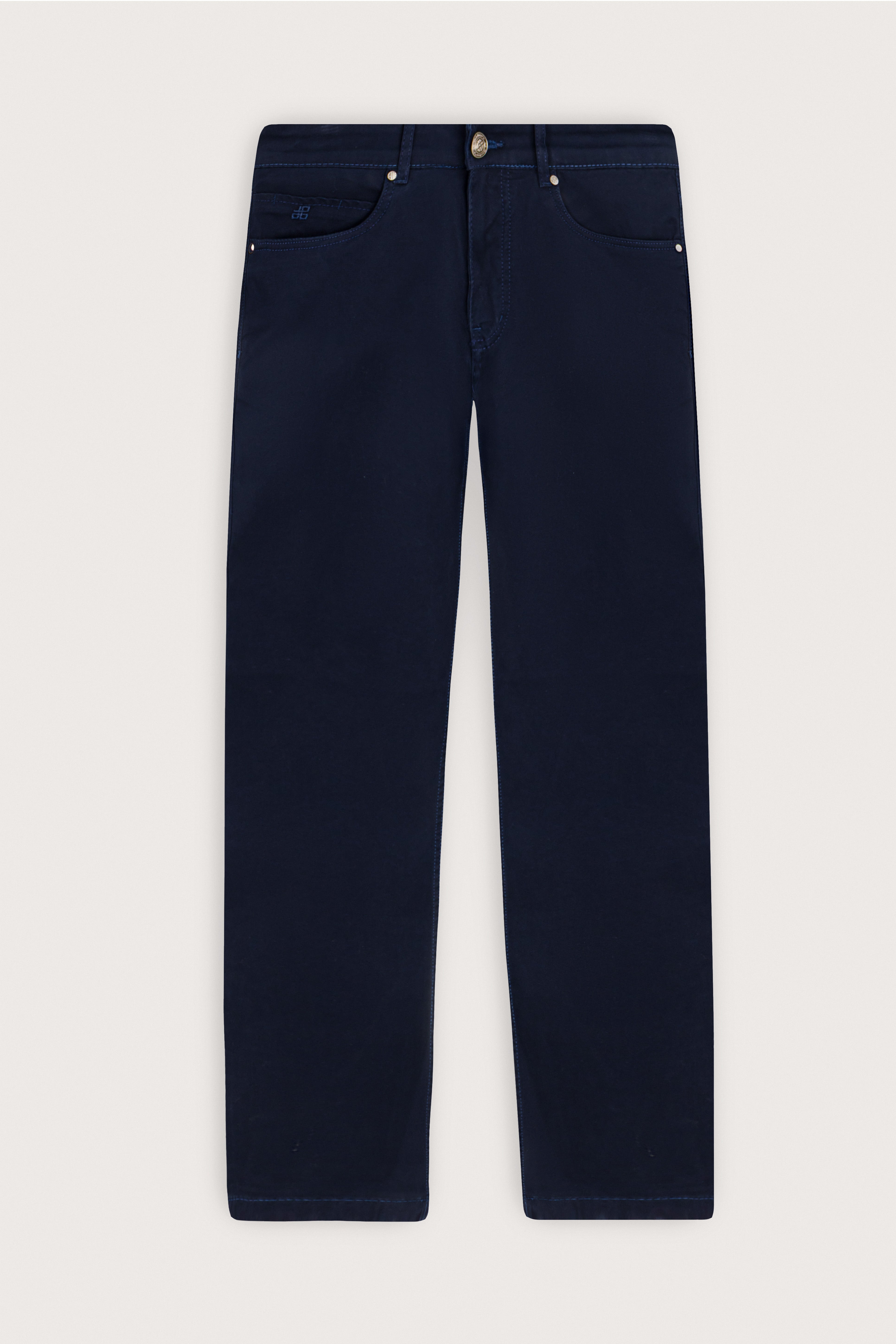 Navy Casual Gabardine Pants - De Backers - 1