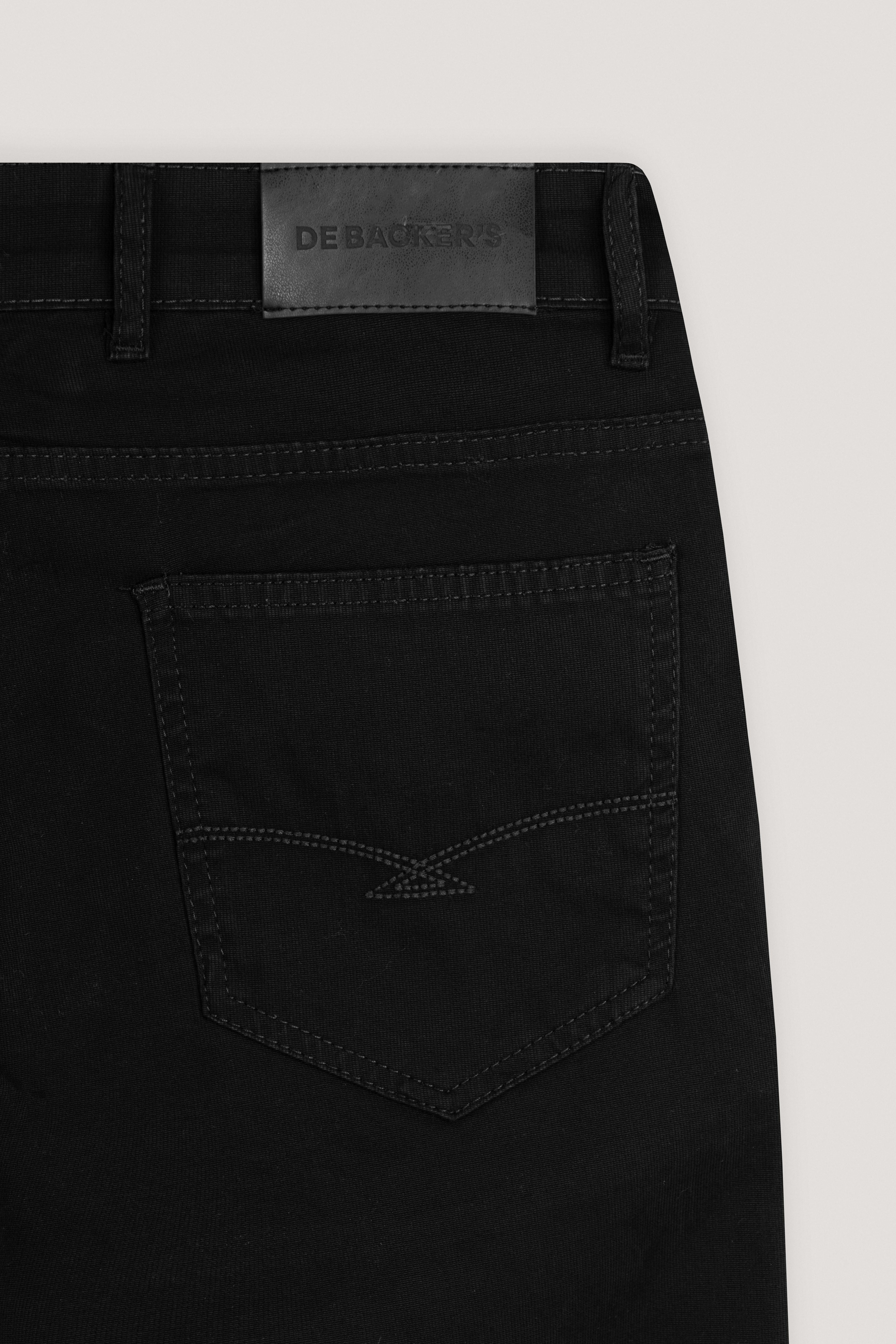 Black Casual Gabardine Pants - De Backers - 2