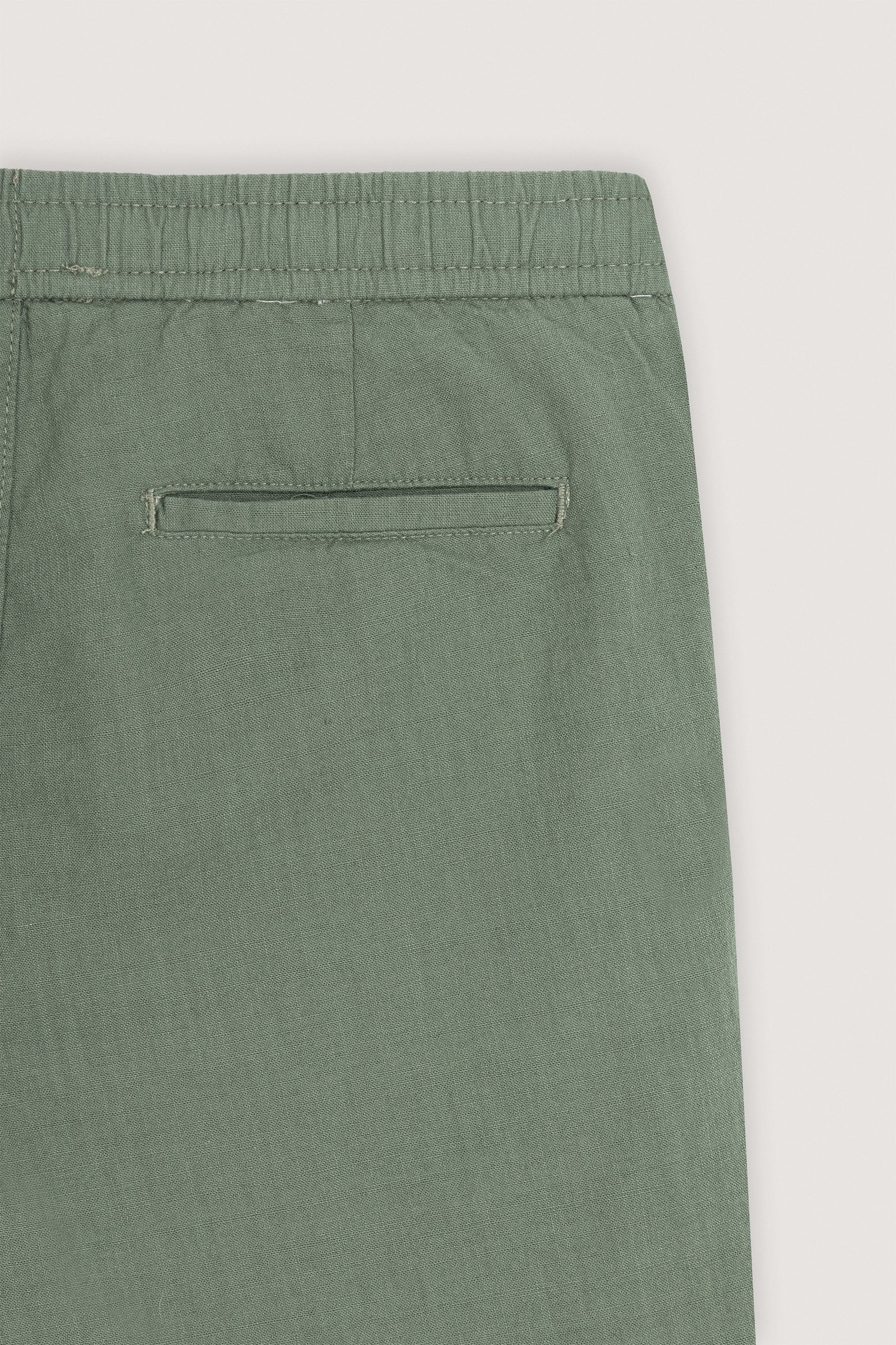 Summer Green Linen Look Casual Pants - De Backers - 4
