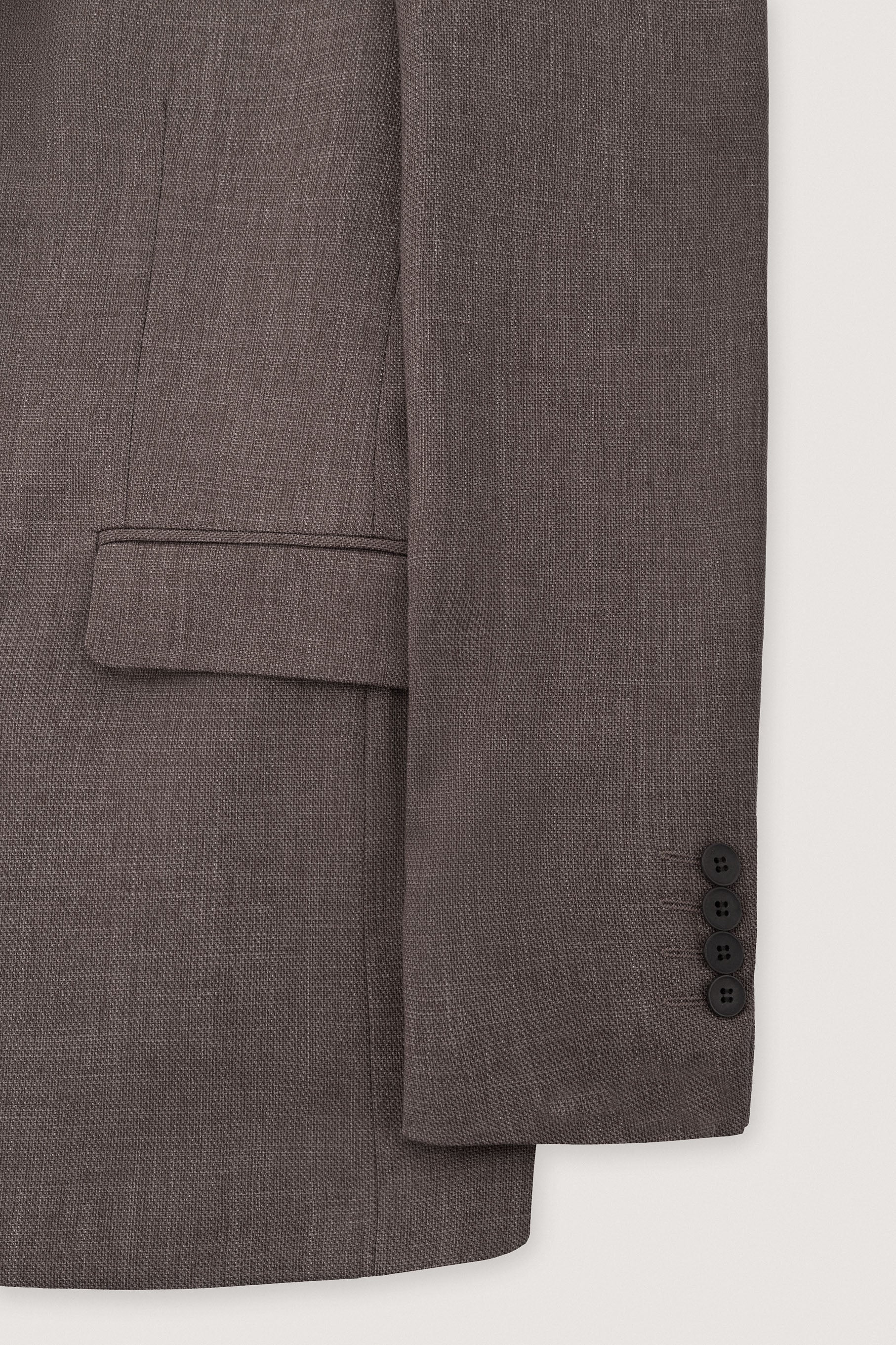 Dark Brown Micro-Textured Classic Blazer