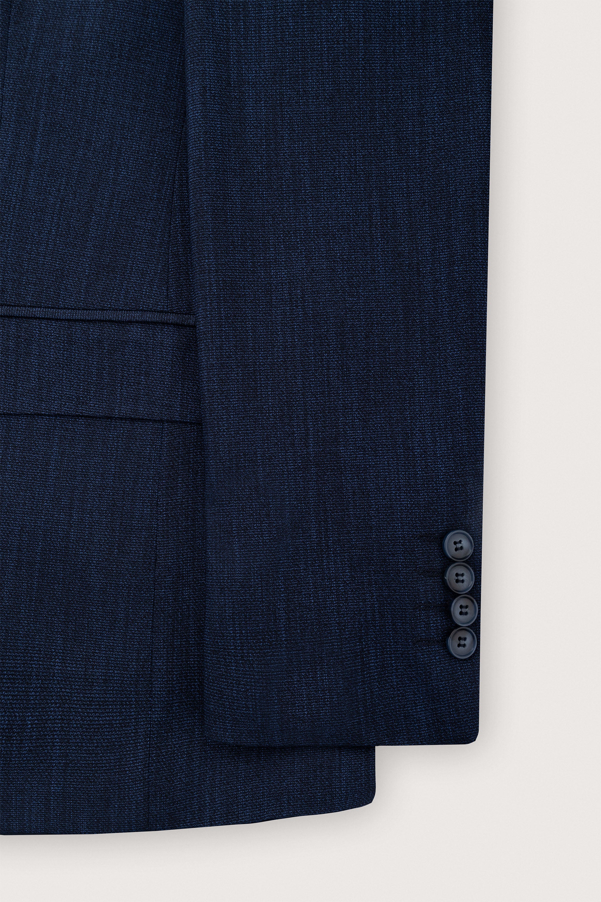 Navy Micro-Textured Classic Blazer
