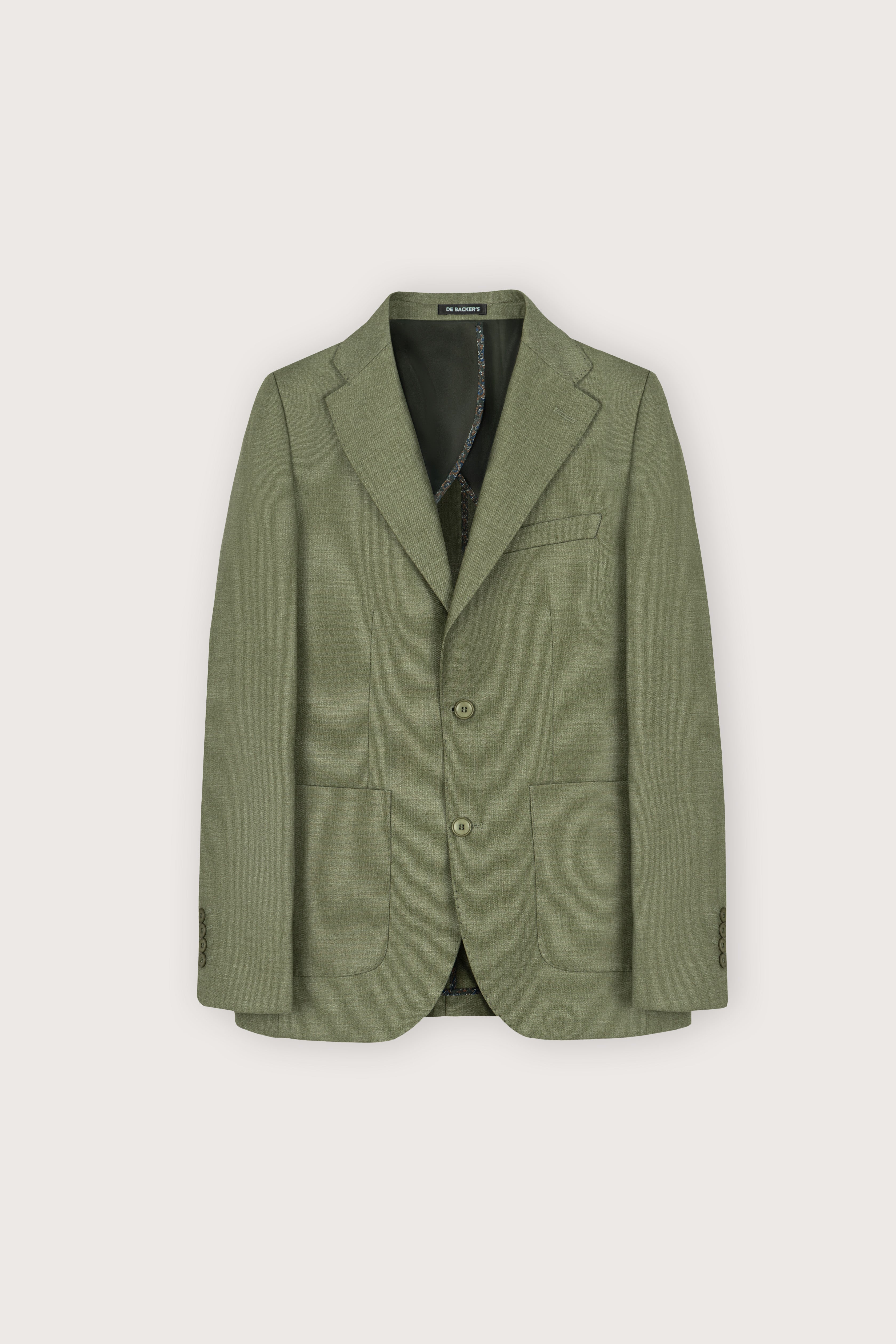 Olive Green Casual Blazer - De Backers - 1