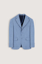 Light Blue Patterned Casual Blazer - De Backers - 1