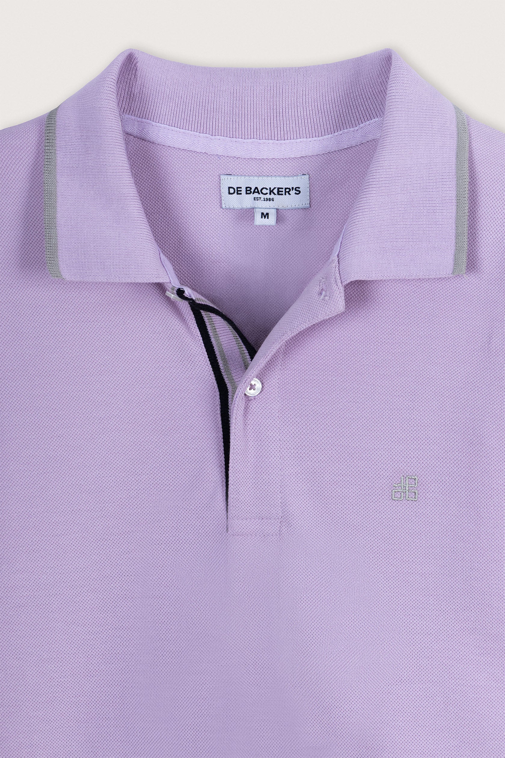 Mauve Pique V neck Polo