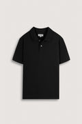 Black Pique Polo T-Shirt