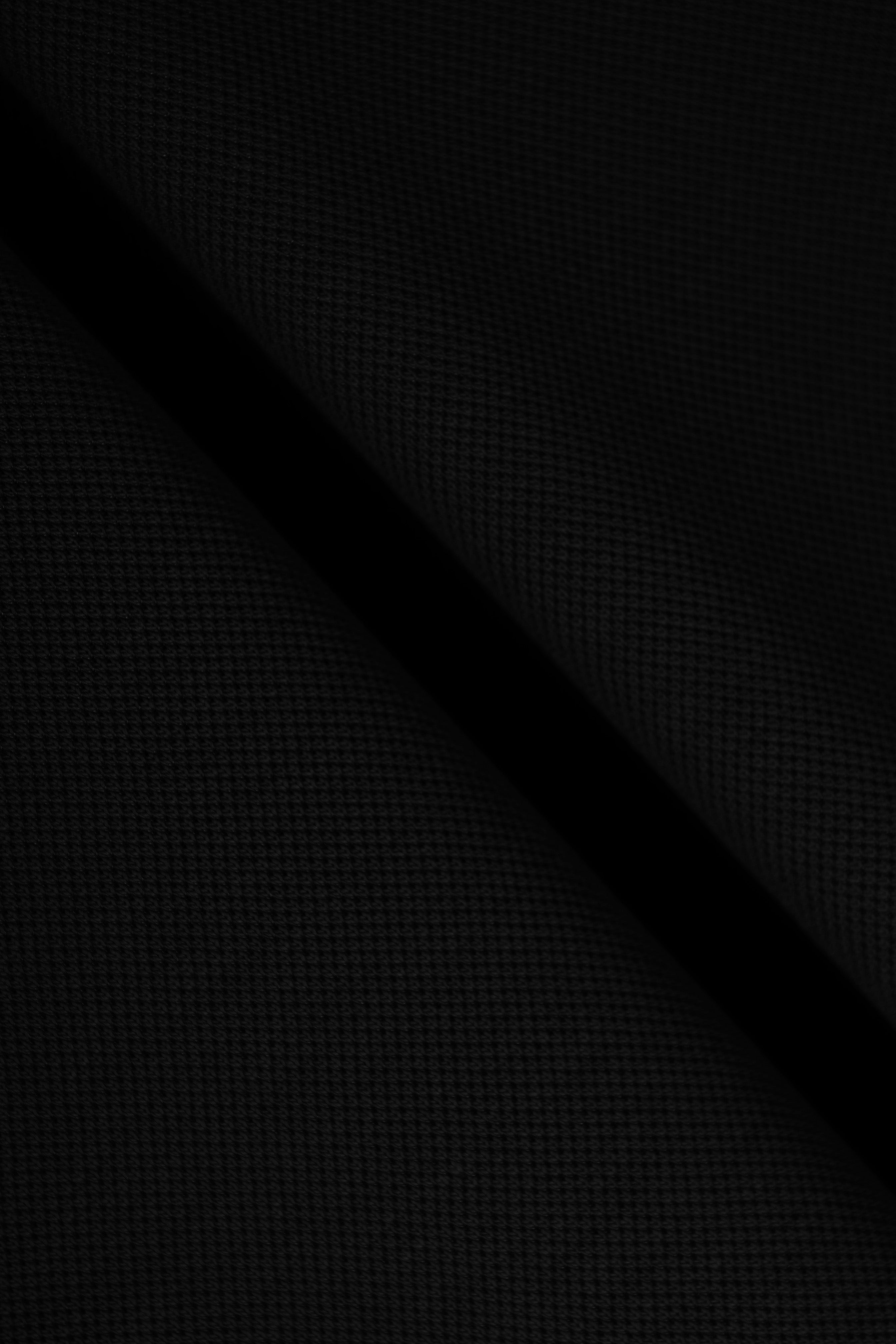 Black Pique Polo T-Shirt