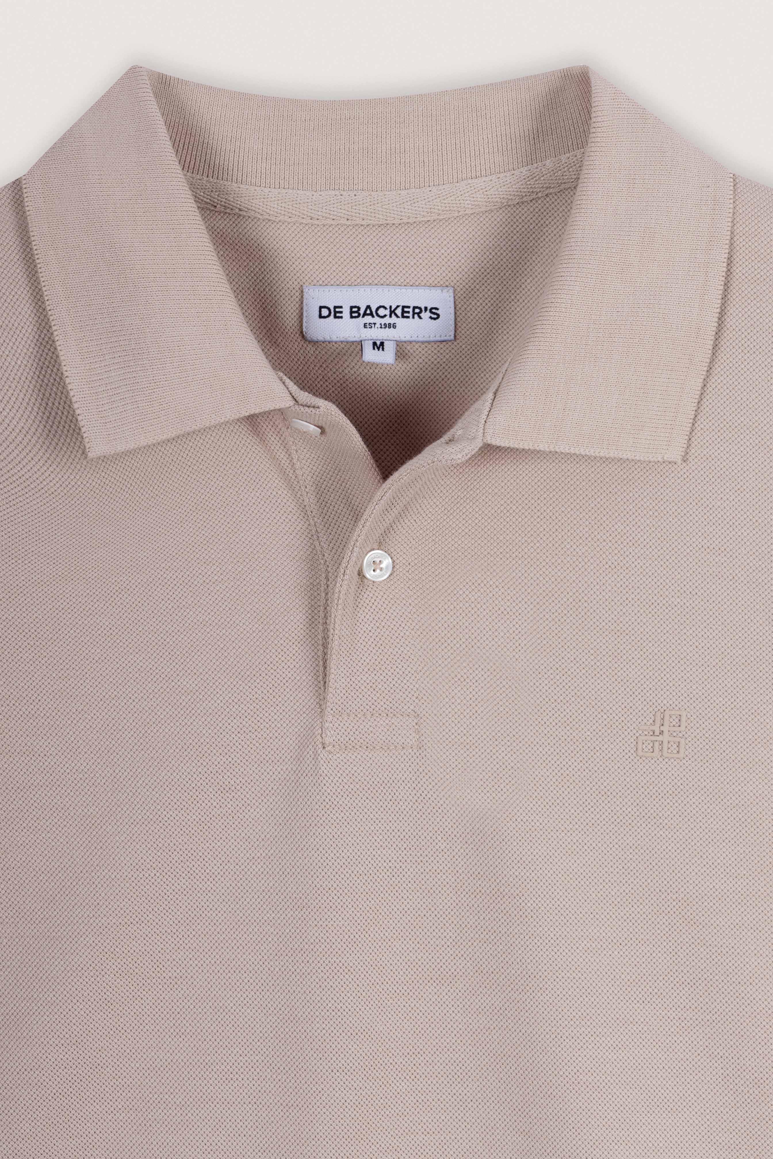 Light Beige Pique Polo T-Shirt