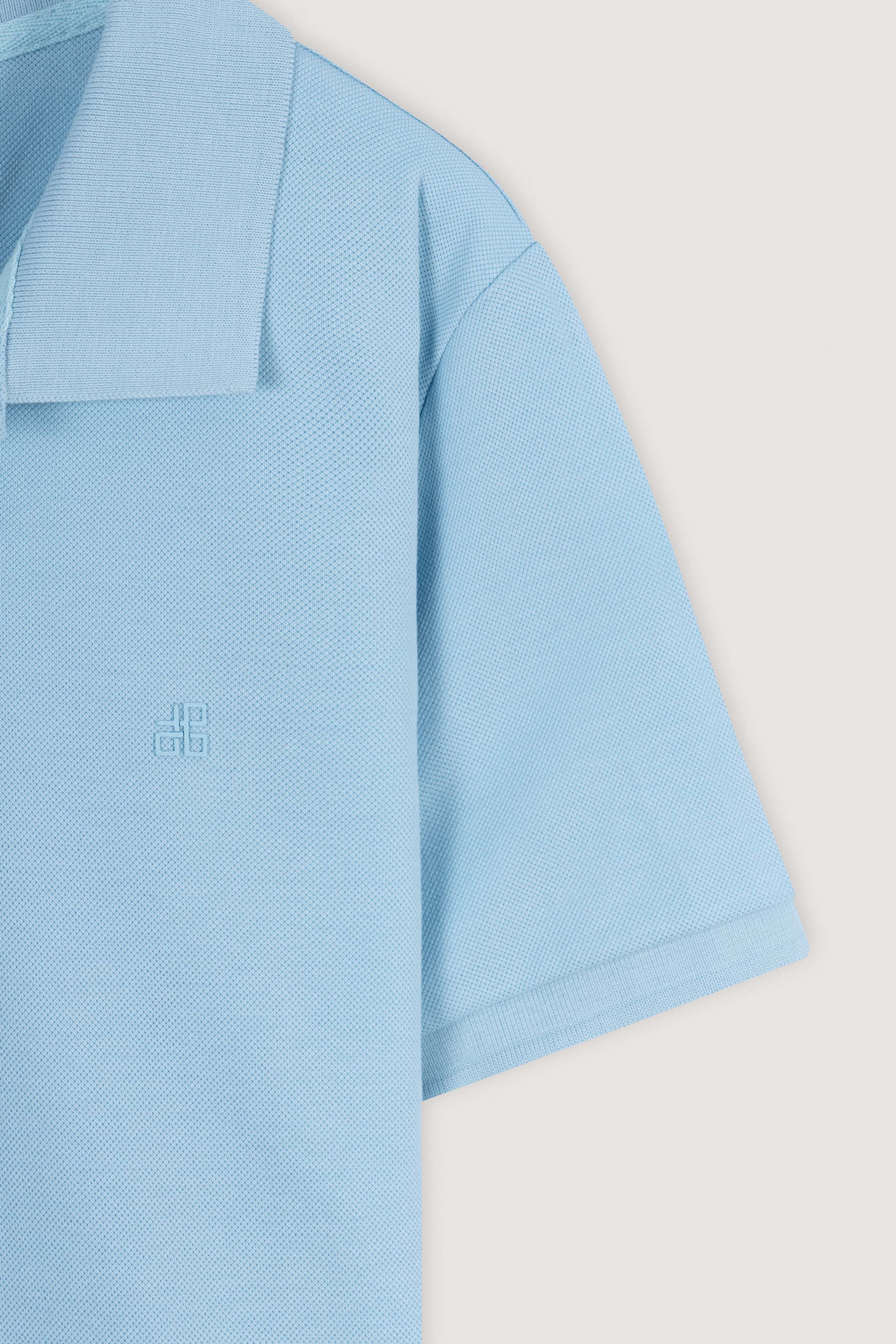 Light Blue Pique Polo T-Shirt