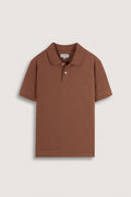 Clay Brown Pique Polo T-Shirt