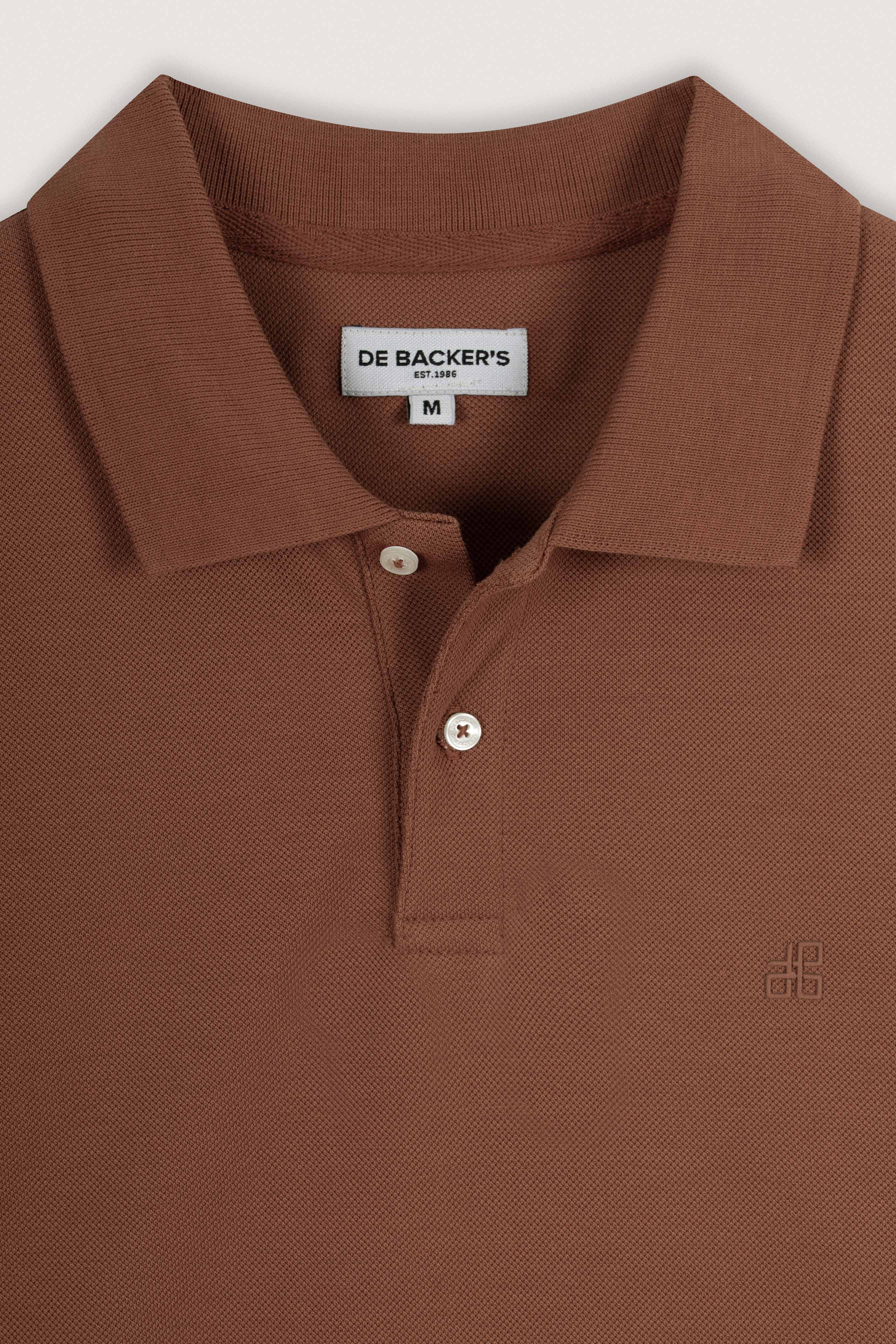 Clay Brown Pique Polo T-Shirt