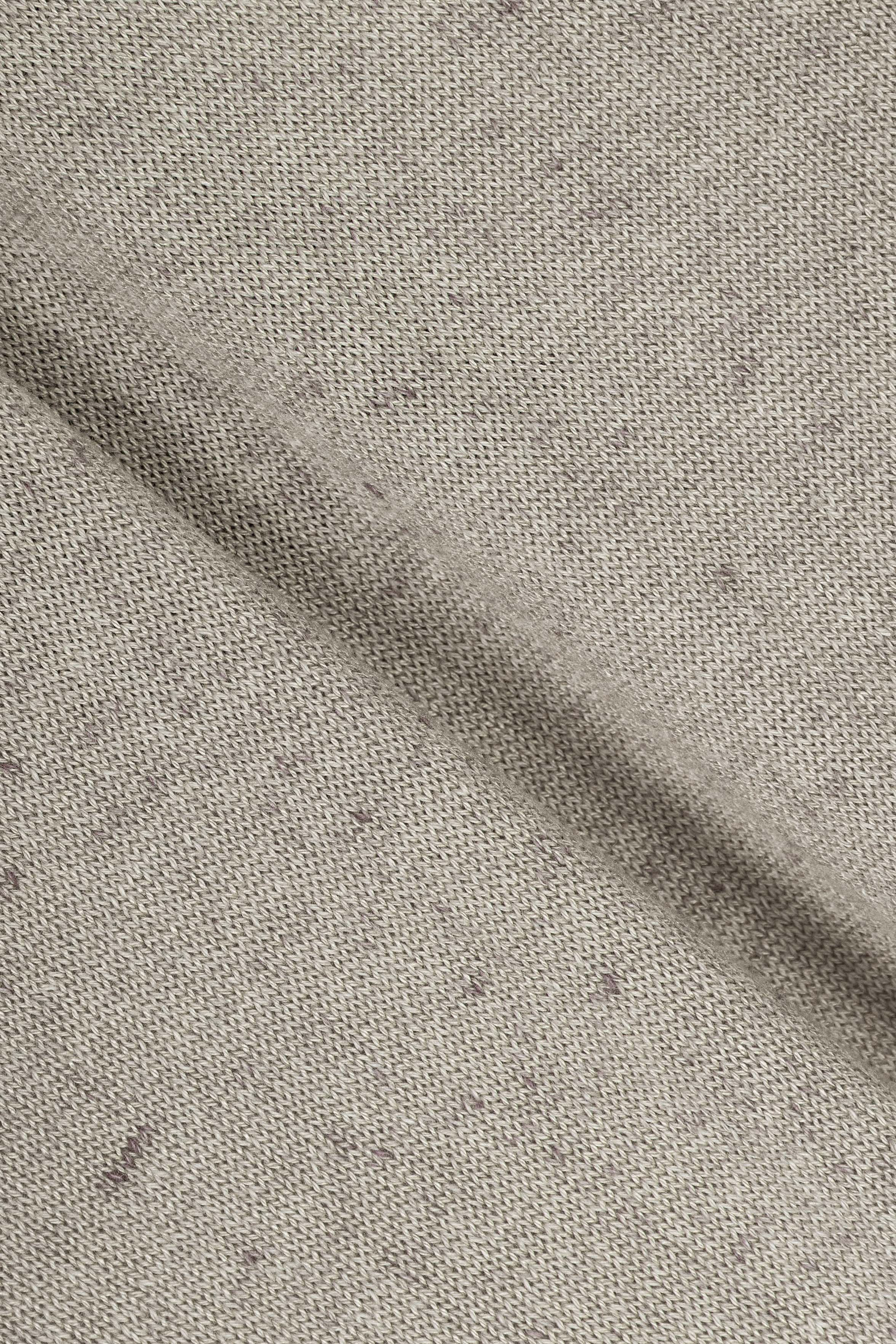 Beige Basic knit polo shirt