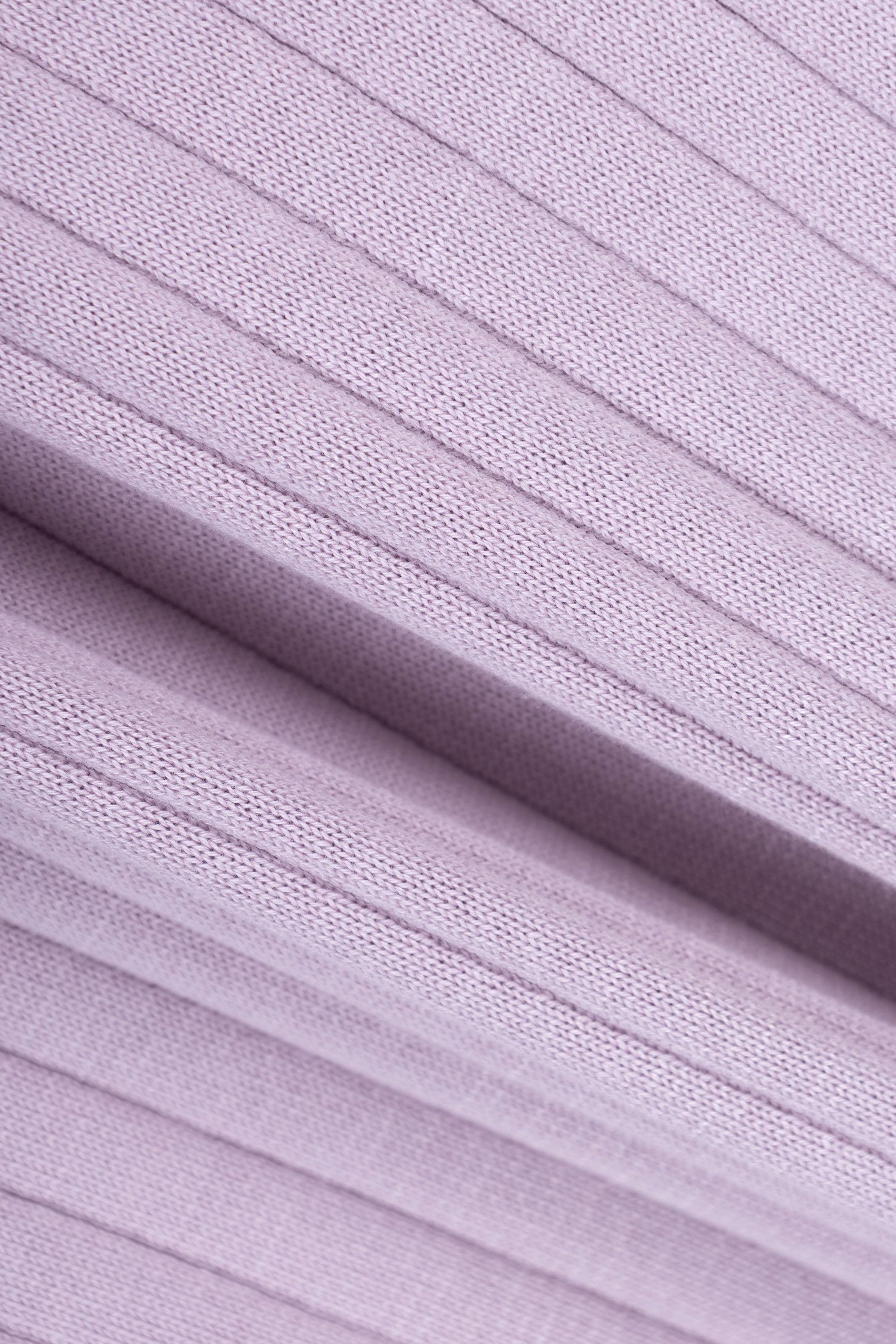 Mauve Knitted V-neck Polo