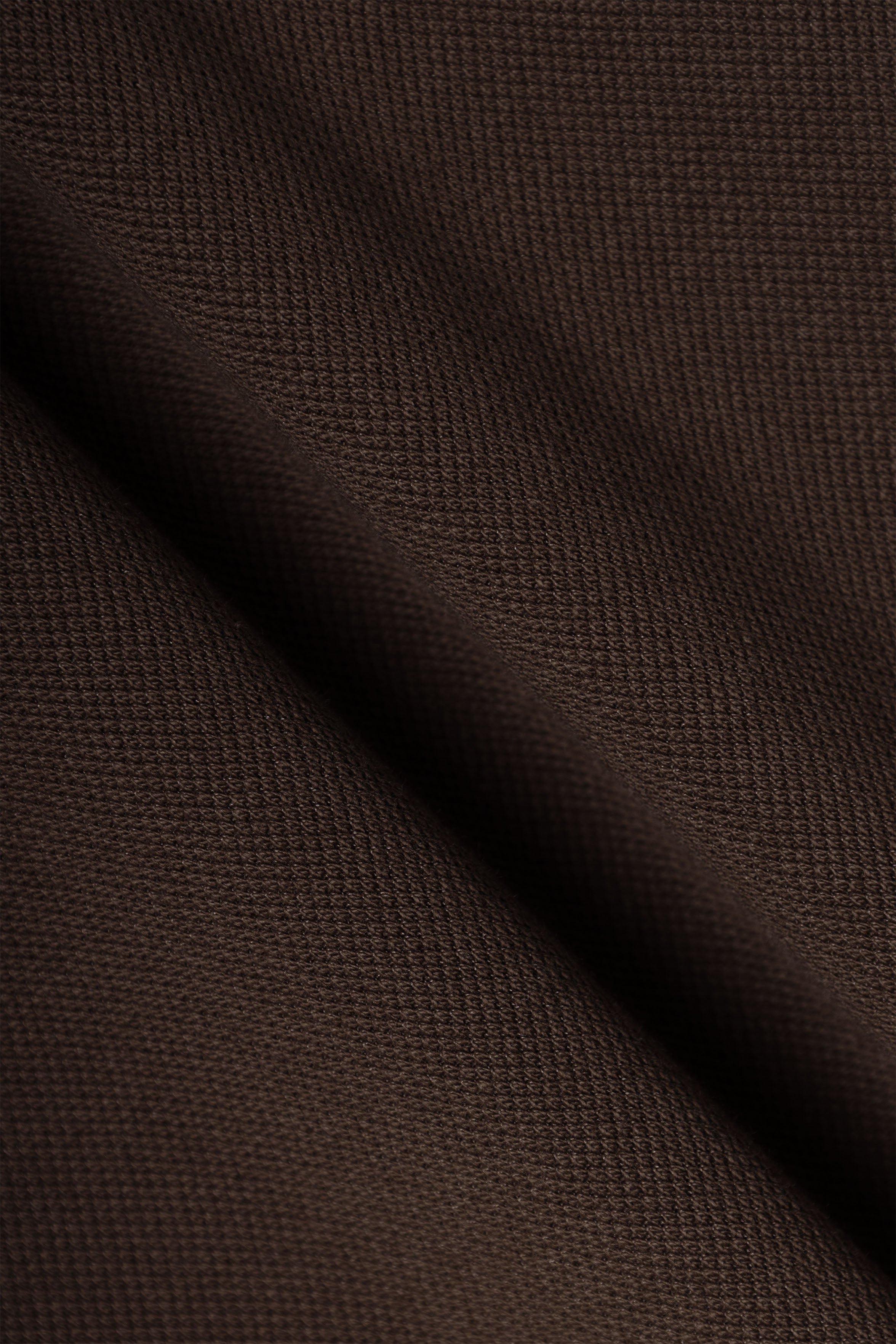 Brown Pique Round T-Shirt