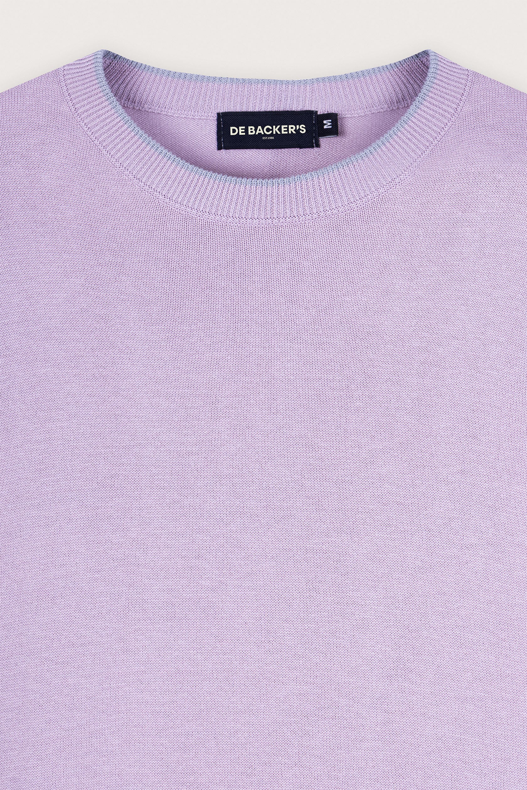 Mauve knitted round neck t-shirt