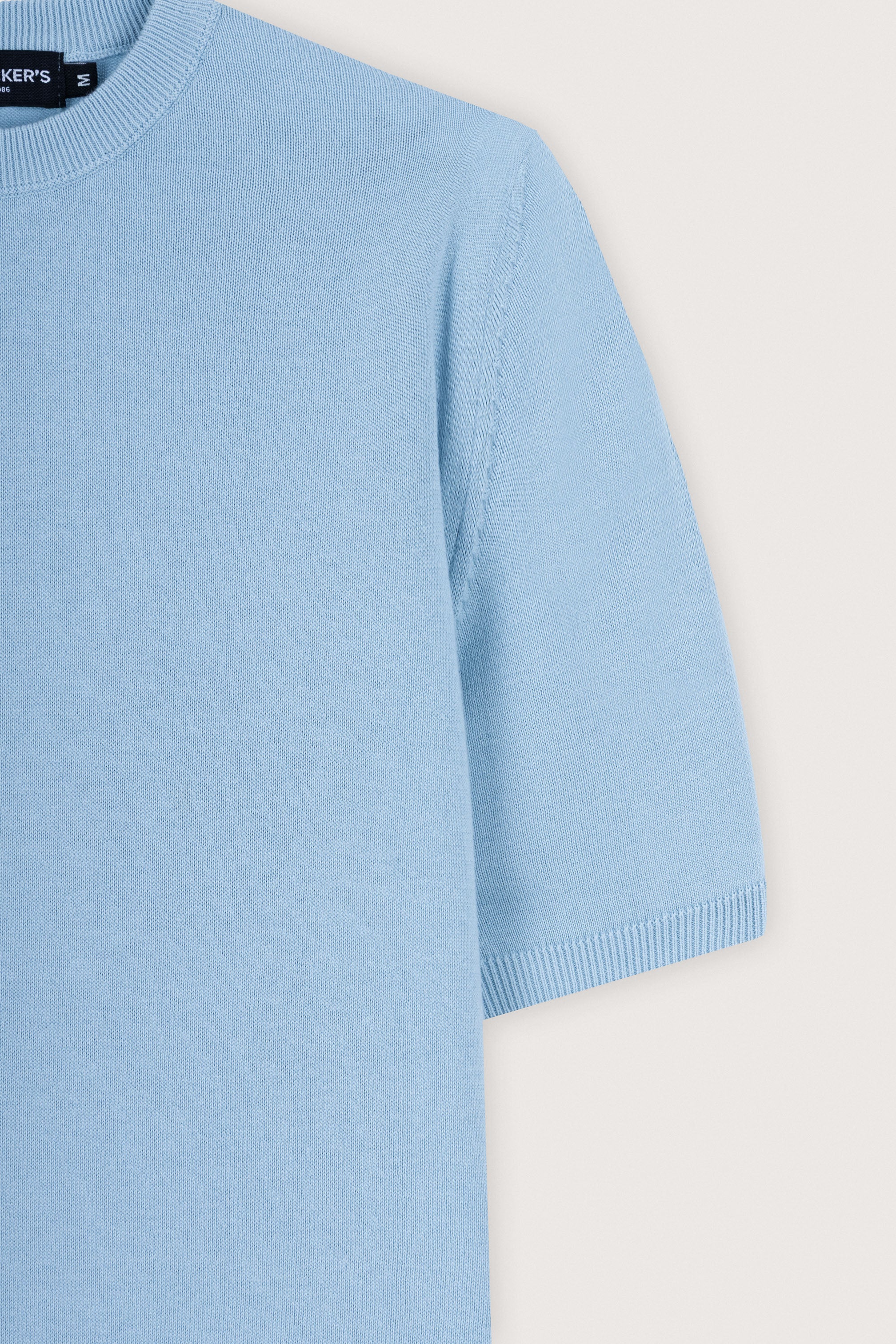Light Blue Basic Round T-Shirt