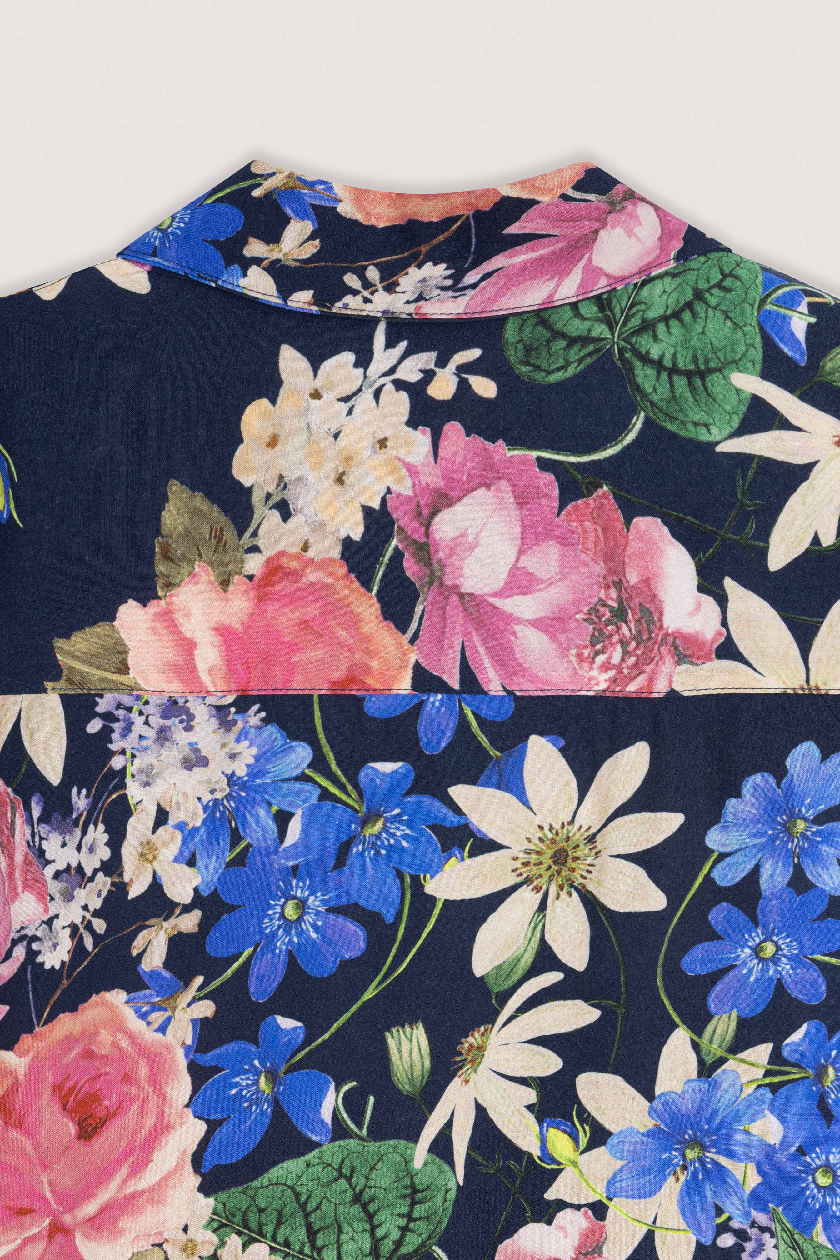 Navy Printed Women's Shirt