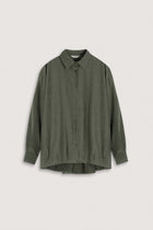 Olive Green Button-Down Women's Shirt - De Backers - 1
