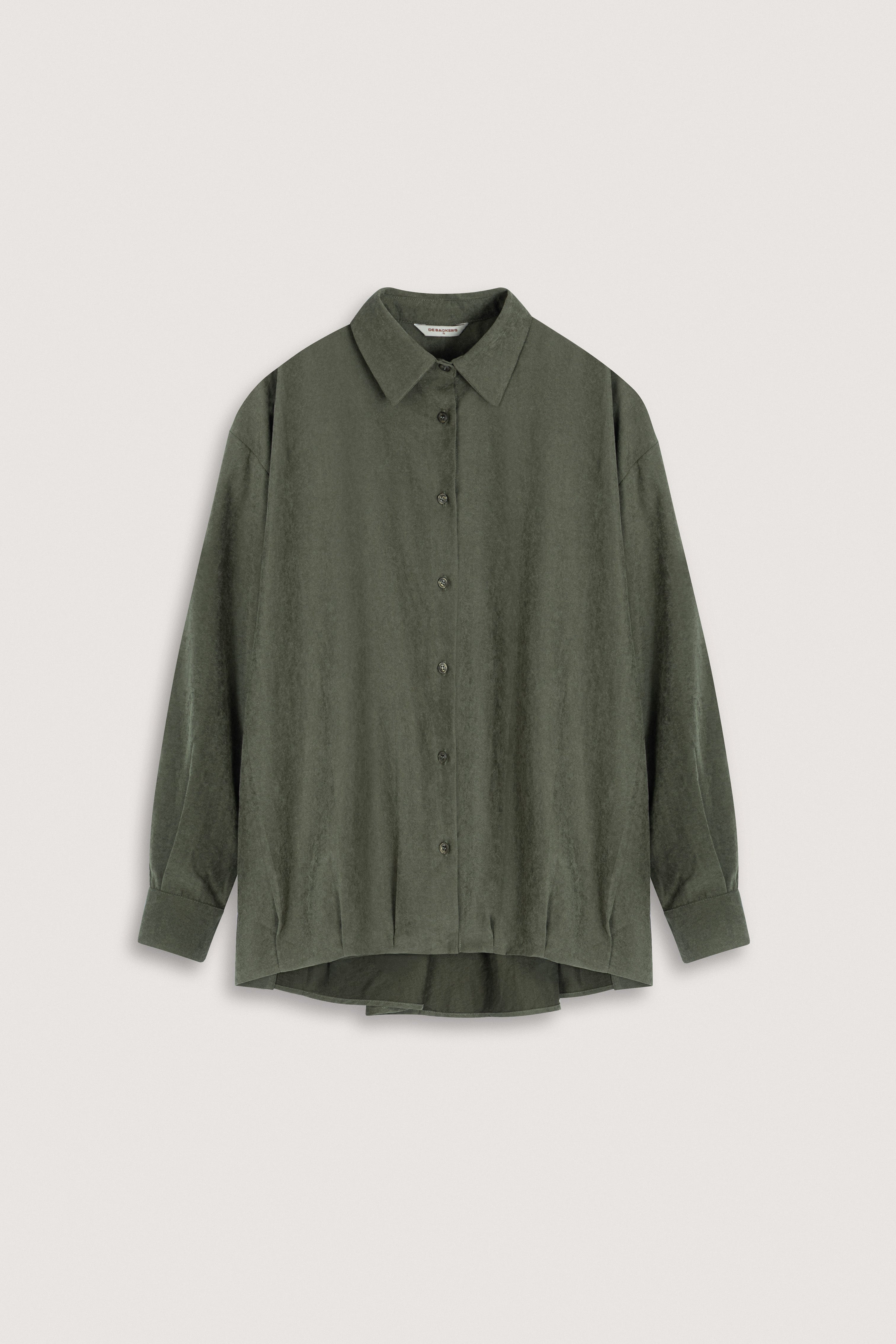 Olive Green Button-Down Women's Shirt