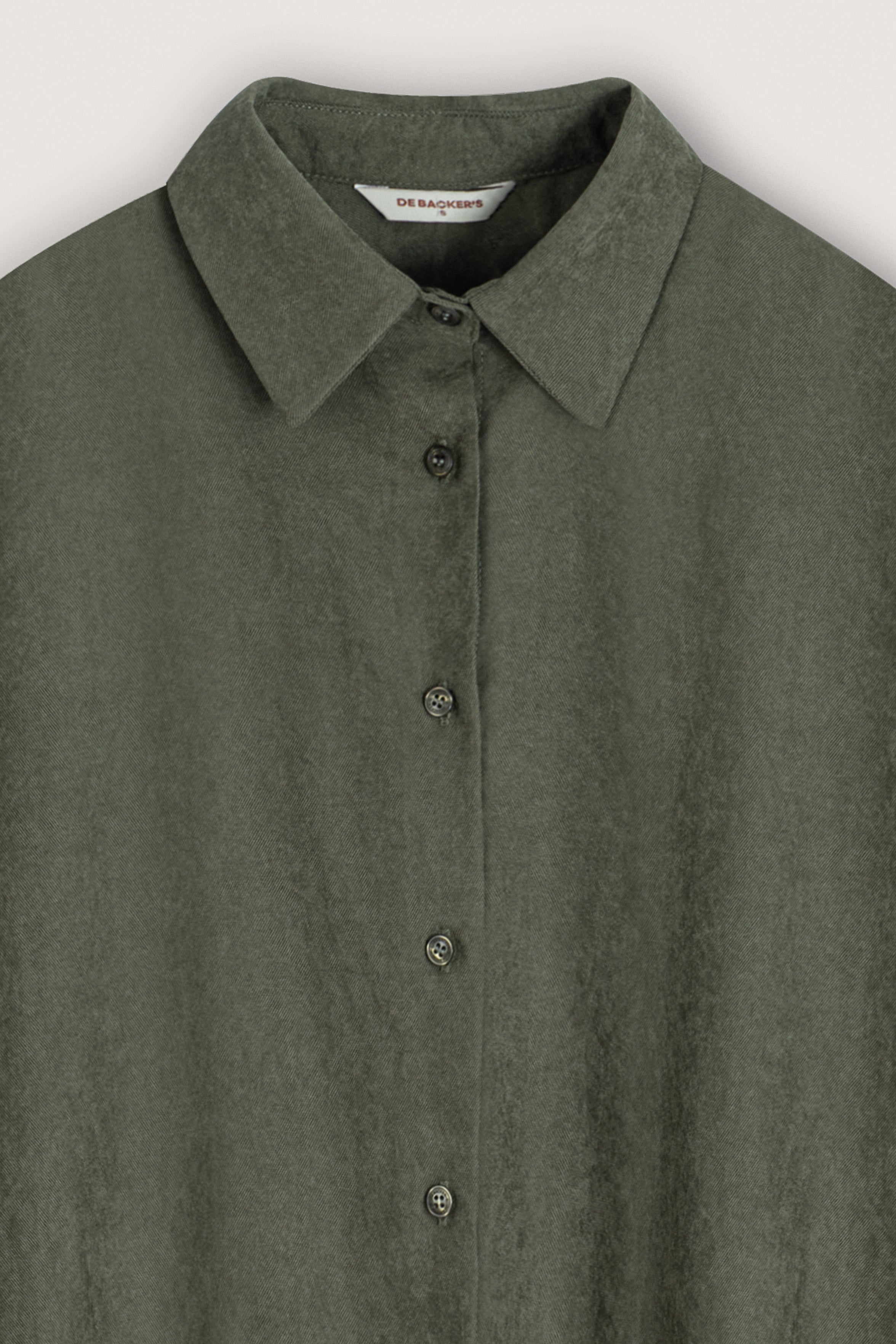 Olive Green Button-Down Women's Shirt