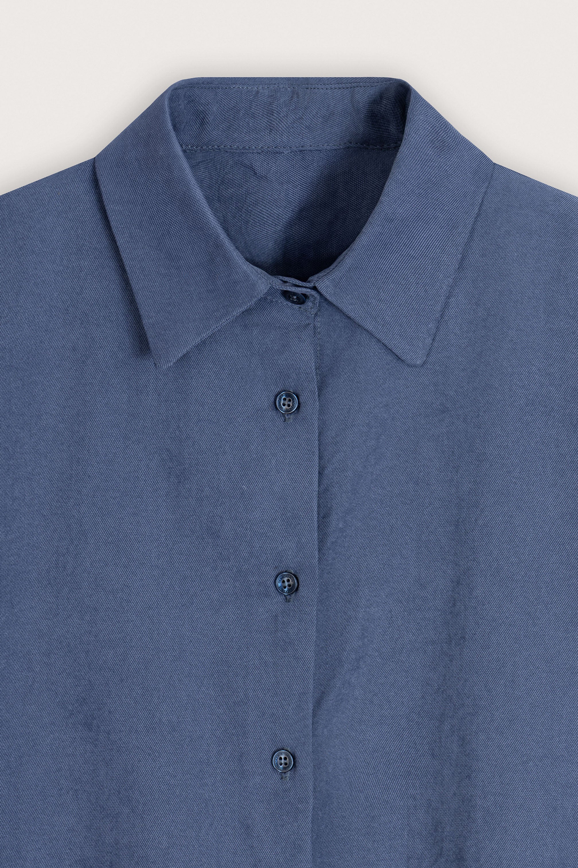 Steel Blue Button-Down Women's Shirt