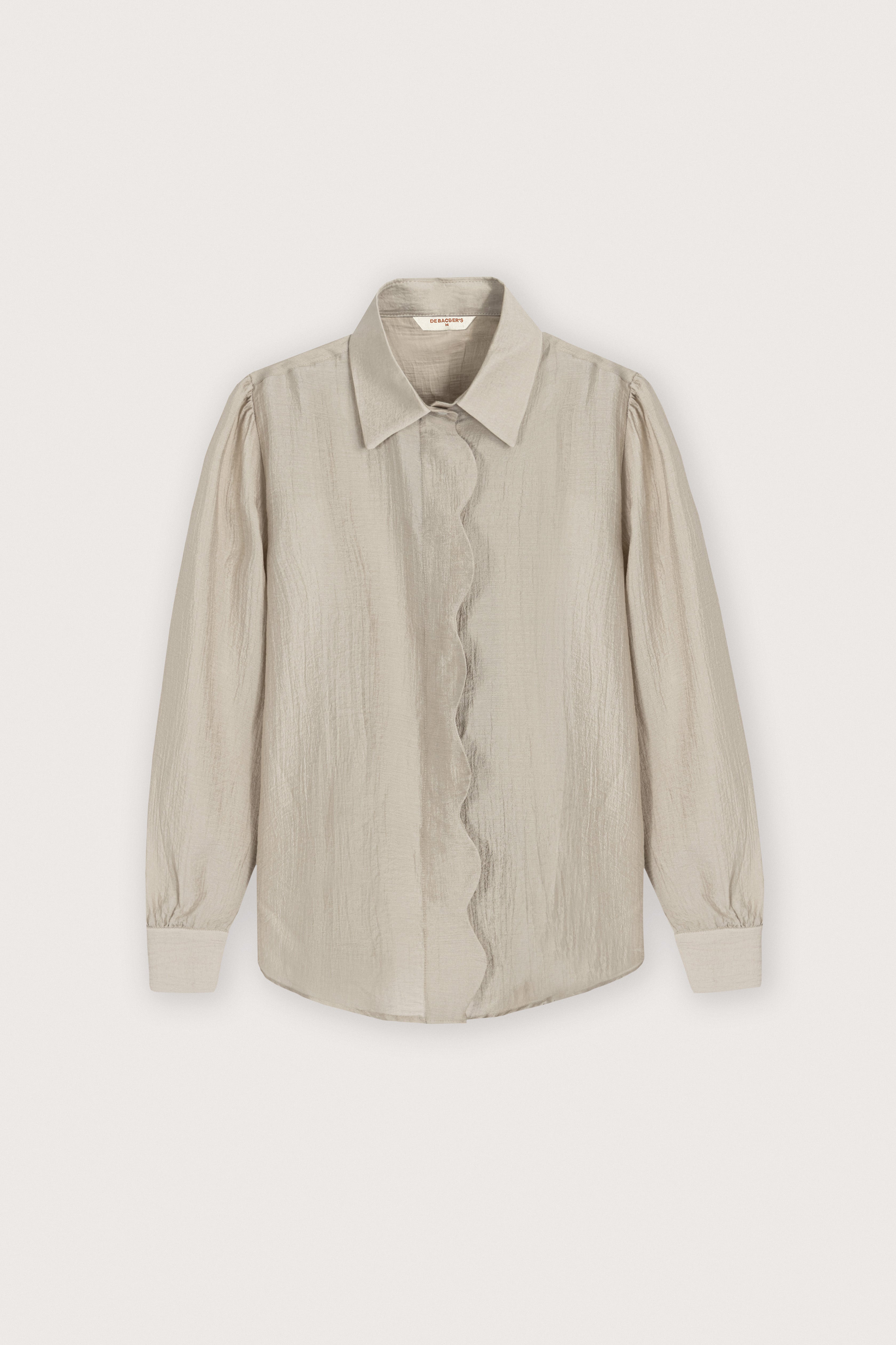 Beige Button-Down Women's Shirt