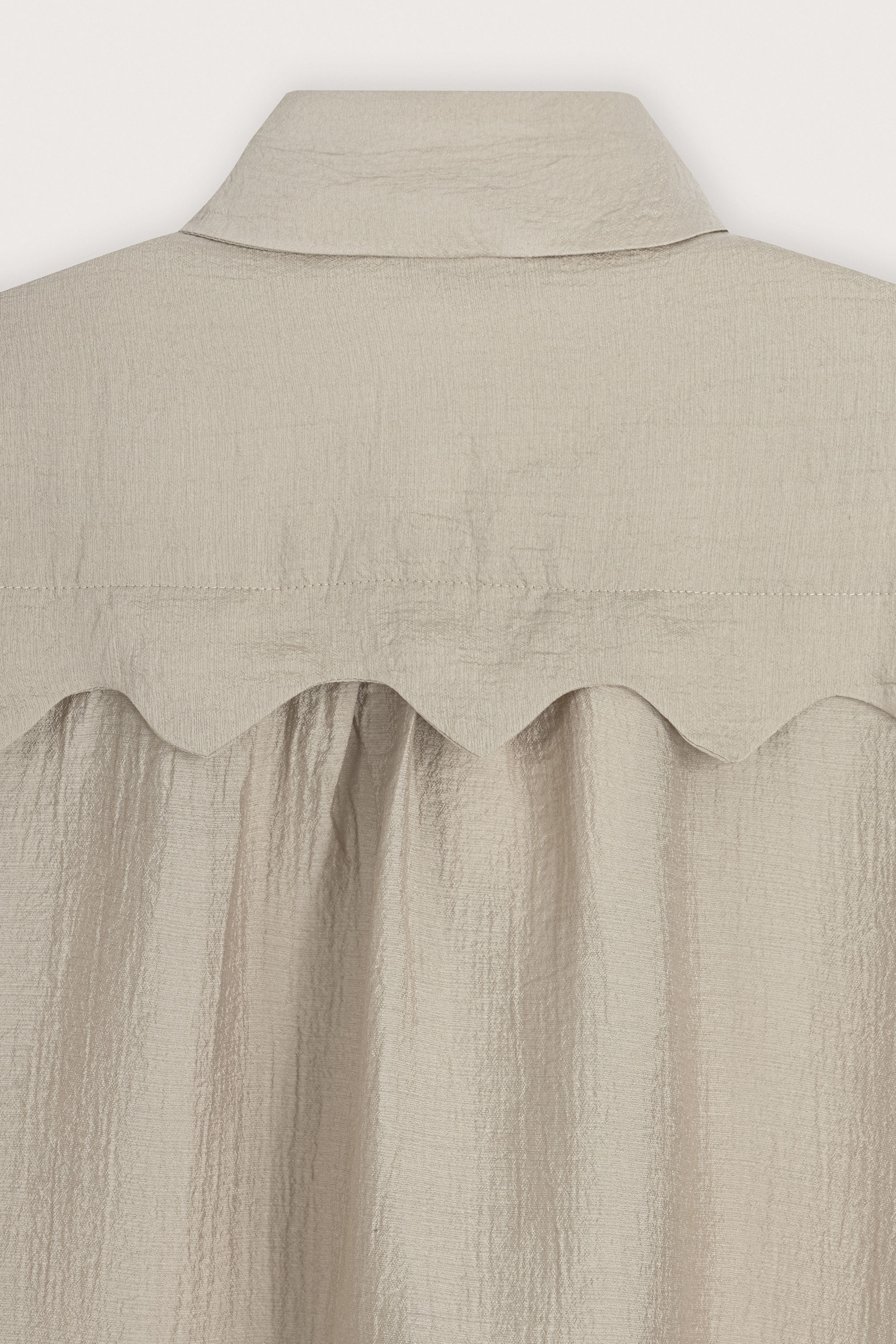 Beige Button-Down Women's Shirt