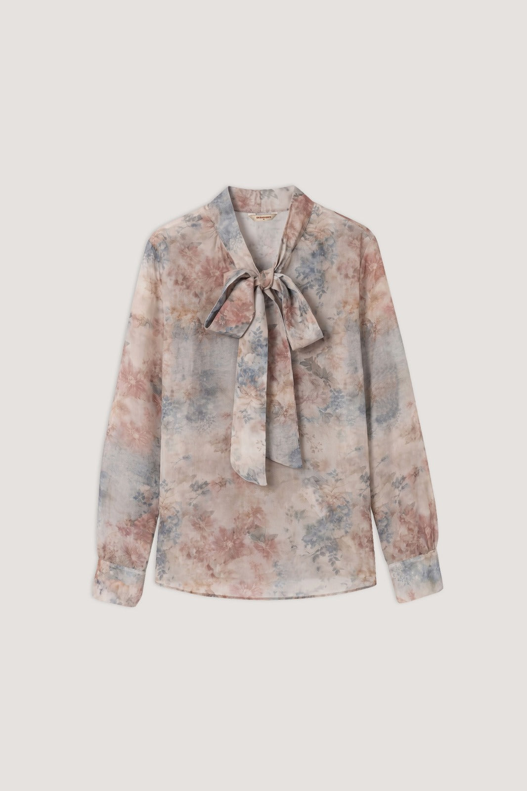 Brick Printed Chiffon Blouse