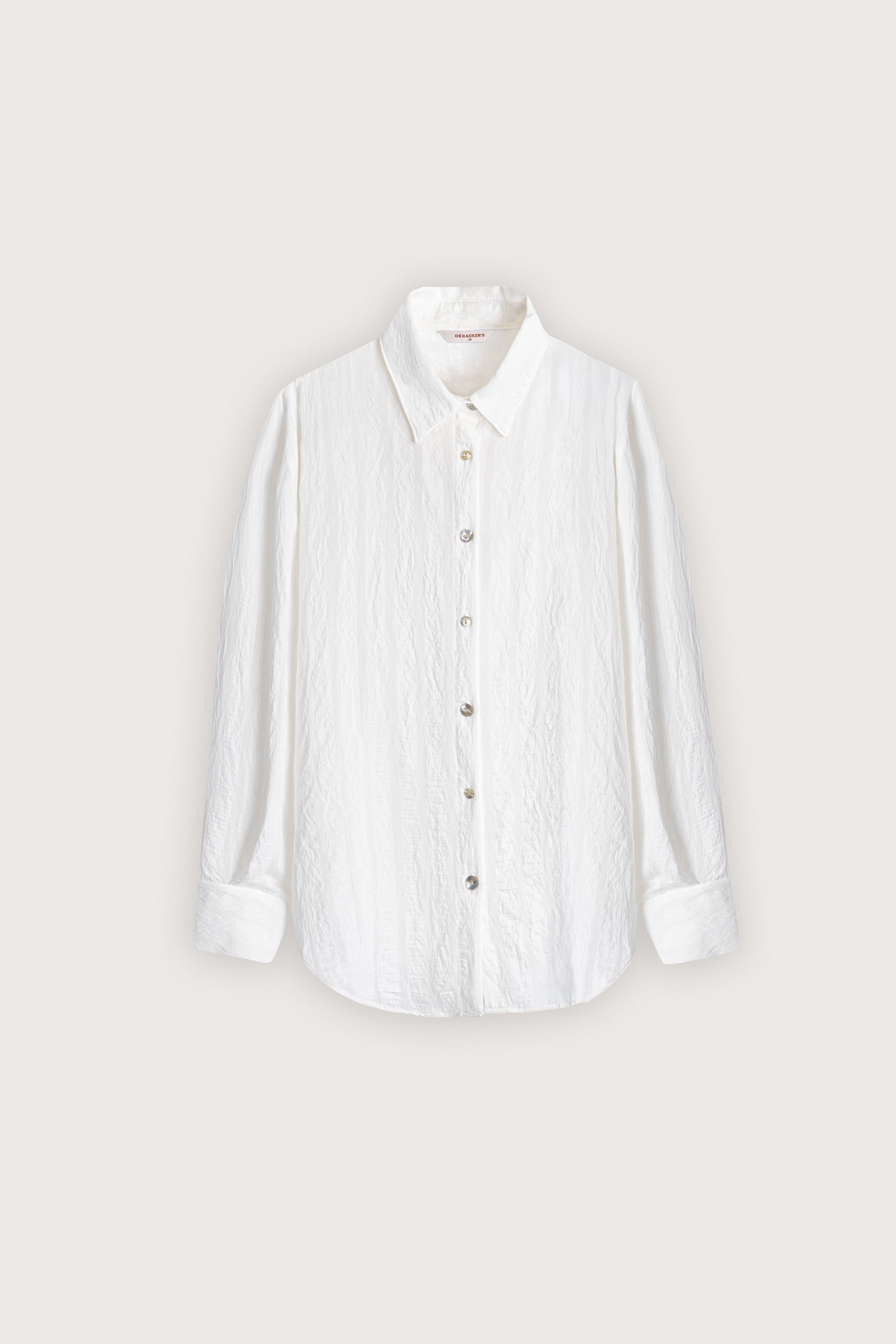 White Textured Blouse